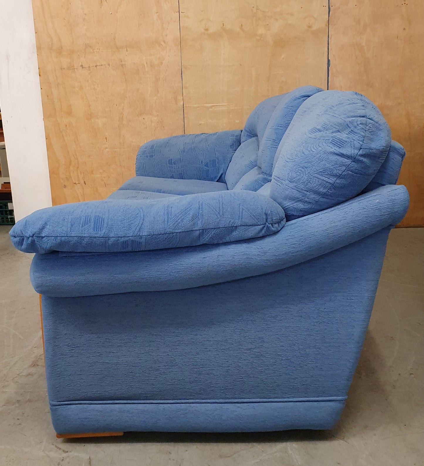 Blue Armchair with Removable Armrests and Backrest - 104156