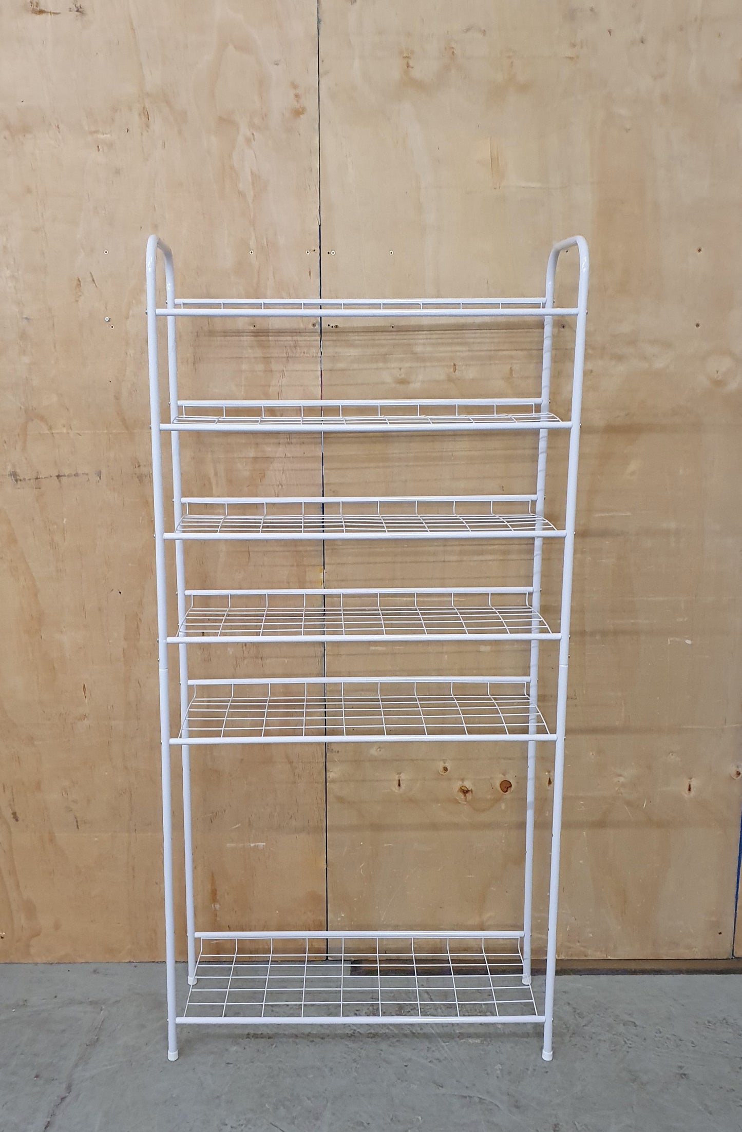 White Metal Tall Shoe Storage - 103718