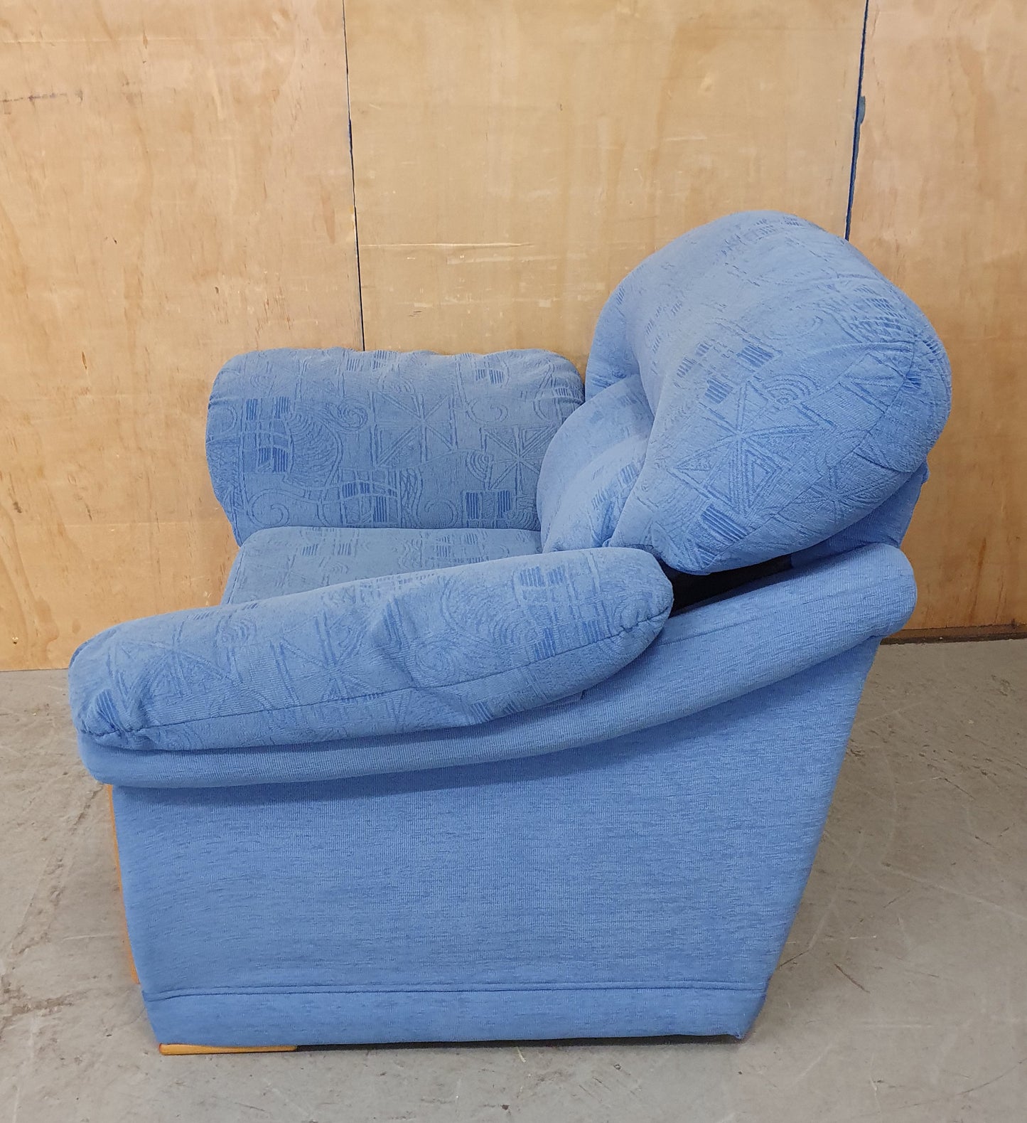 Blue Armchair with Removable Armrests and Backrest - 104156