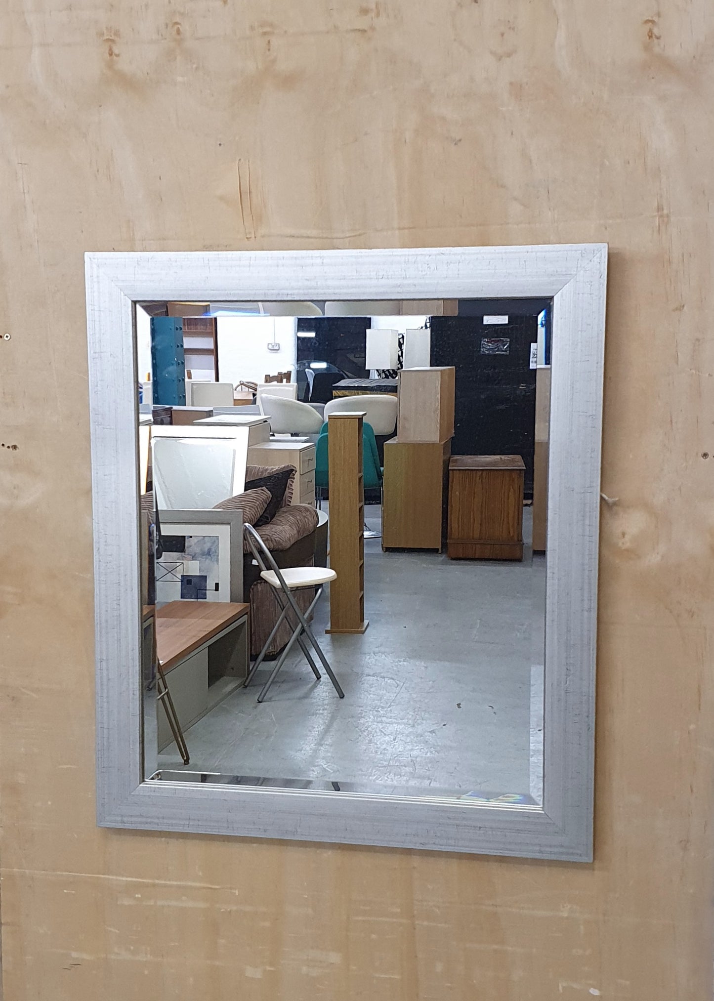 Silver Square Mirror - 107688