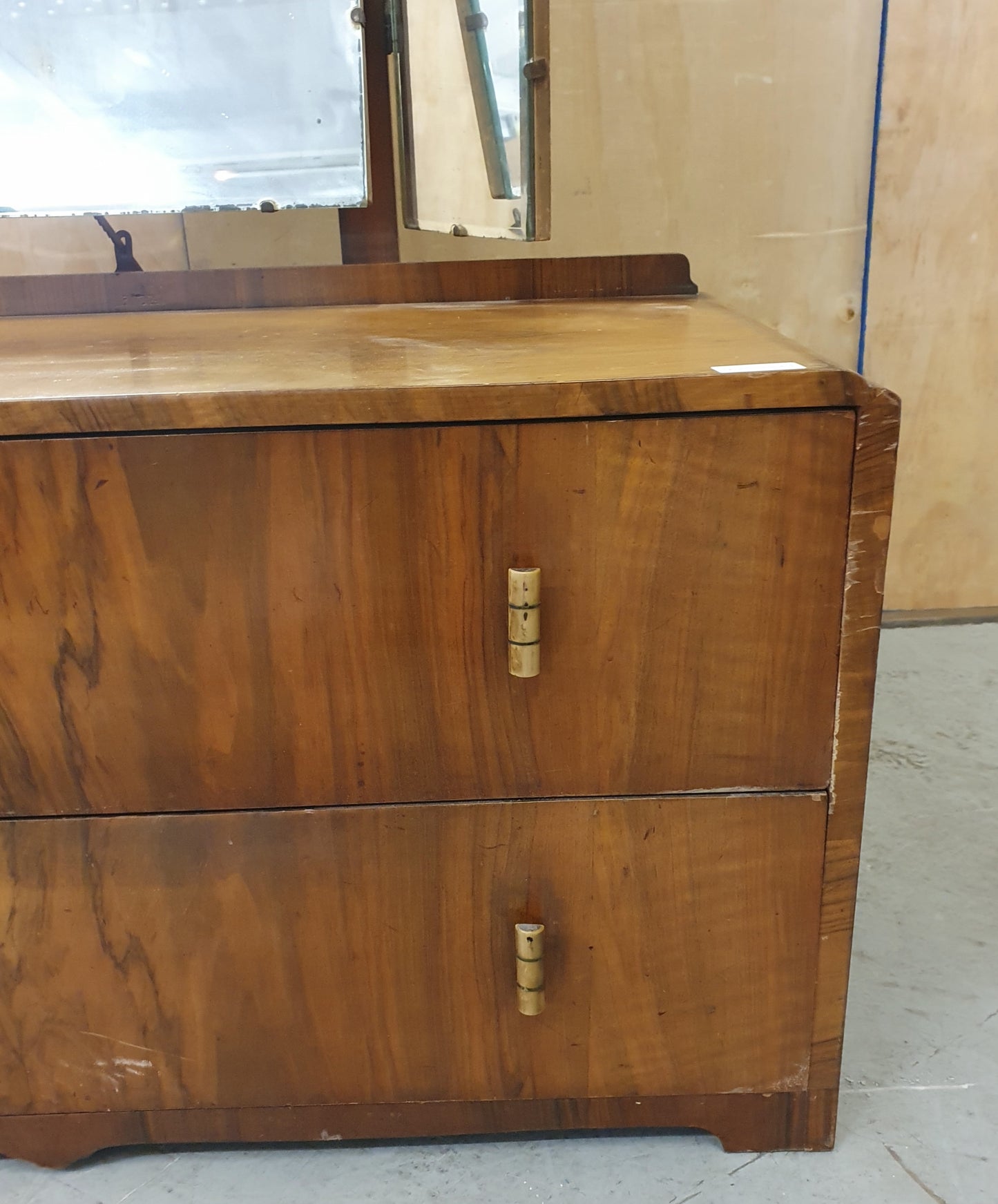 Vintage 2 Drawer Dressing Table with Mirror - EL103879
