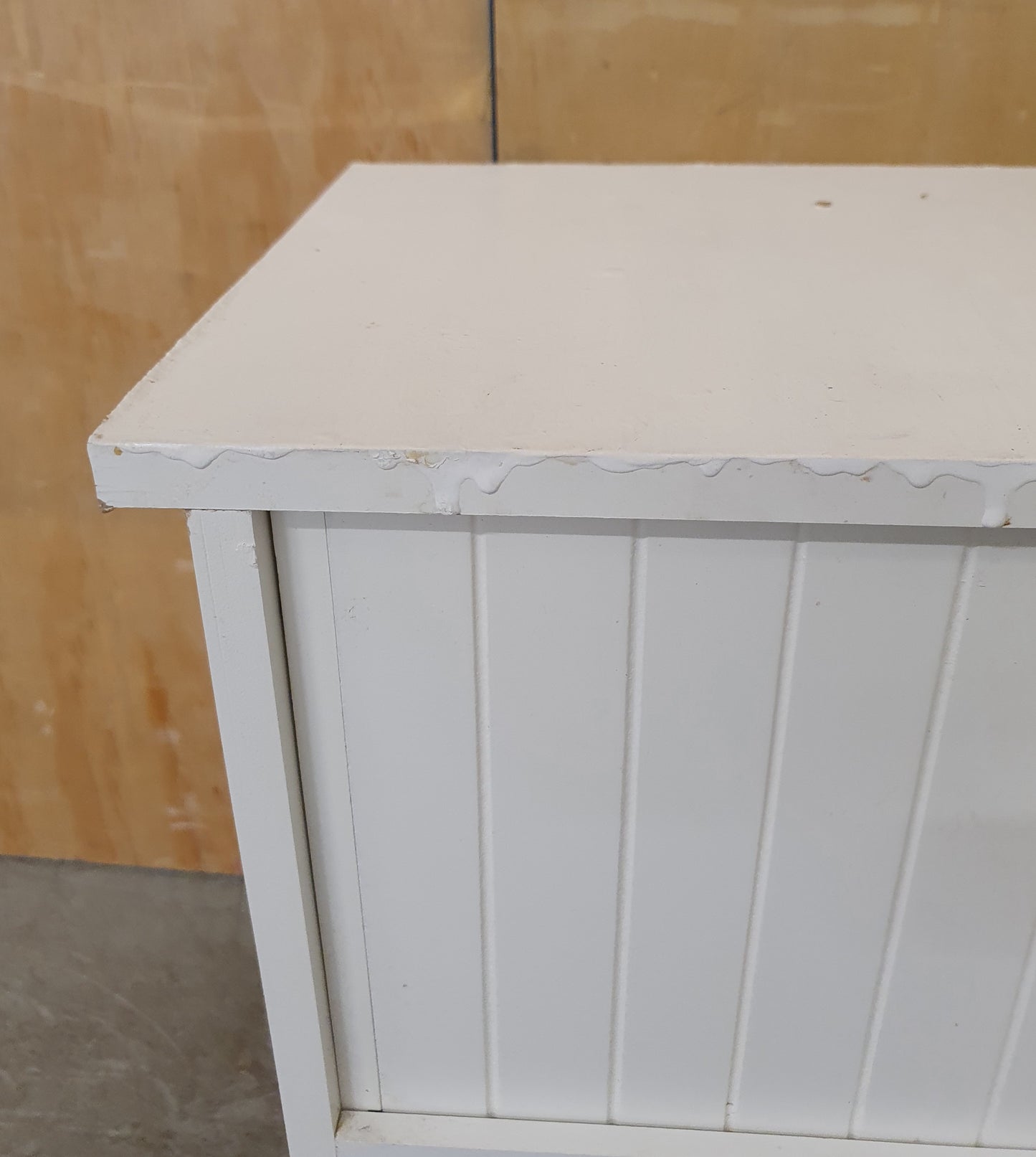 Small White Wood 2 Drawer Cabinet - EL104637