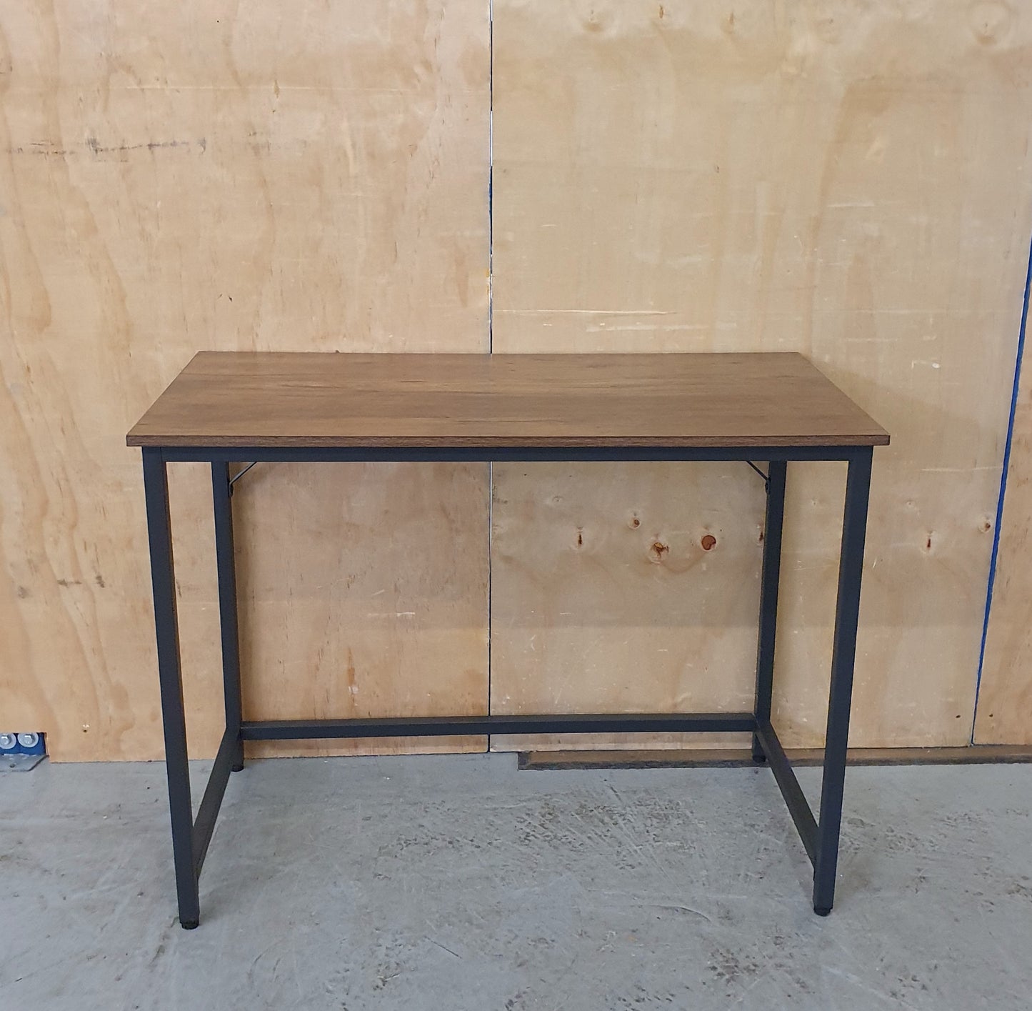 Modern Wooden Desk with Black Metal Open Frame - 104025