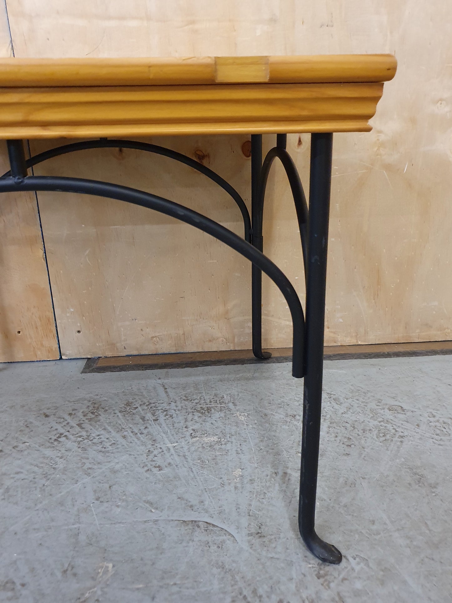 Wooden Top Coffee Table with Black Metal Frame - EL103998