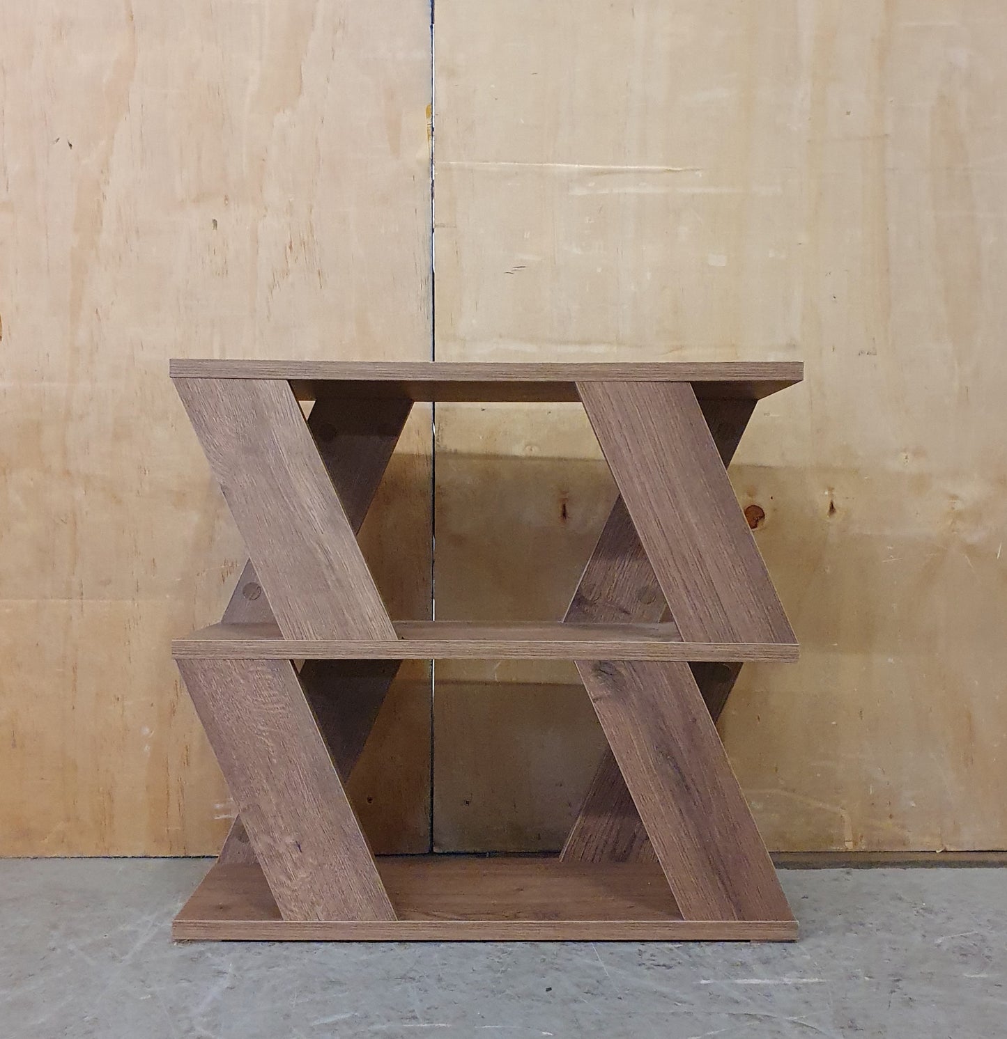 Wood Slim Side Table with Slanted Panel Sides - EL104220