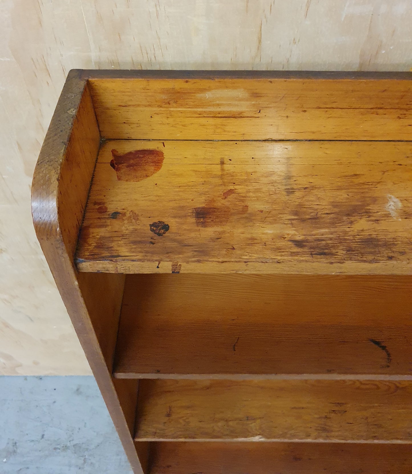 Vintage Small Wooden Bookcase with 4 Shelves - 103918