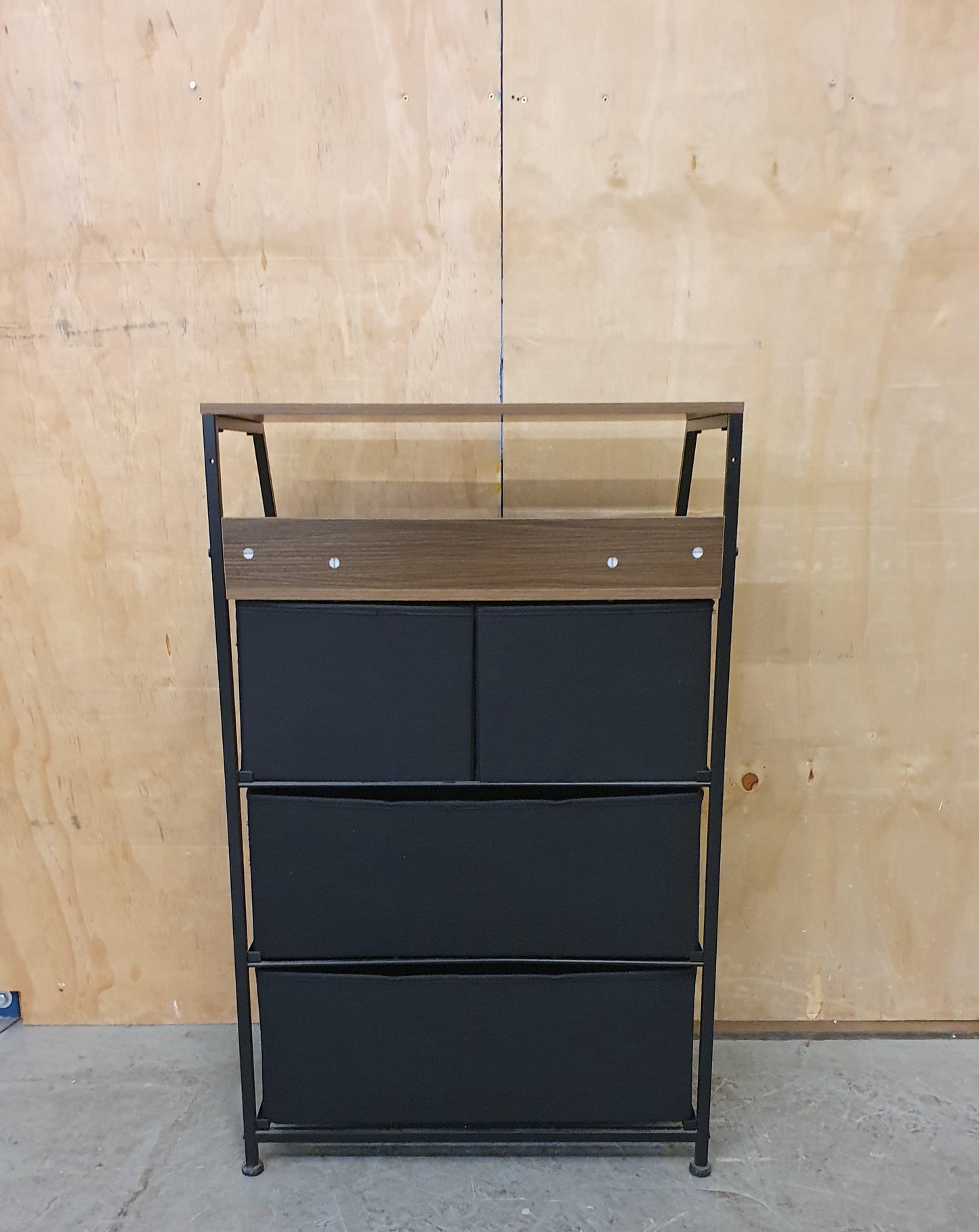 Small Storage Unit with 4 Canvas Lined Removable Drawers - 104779