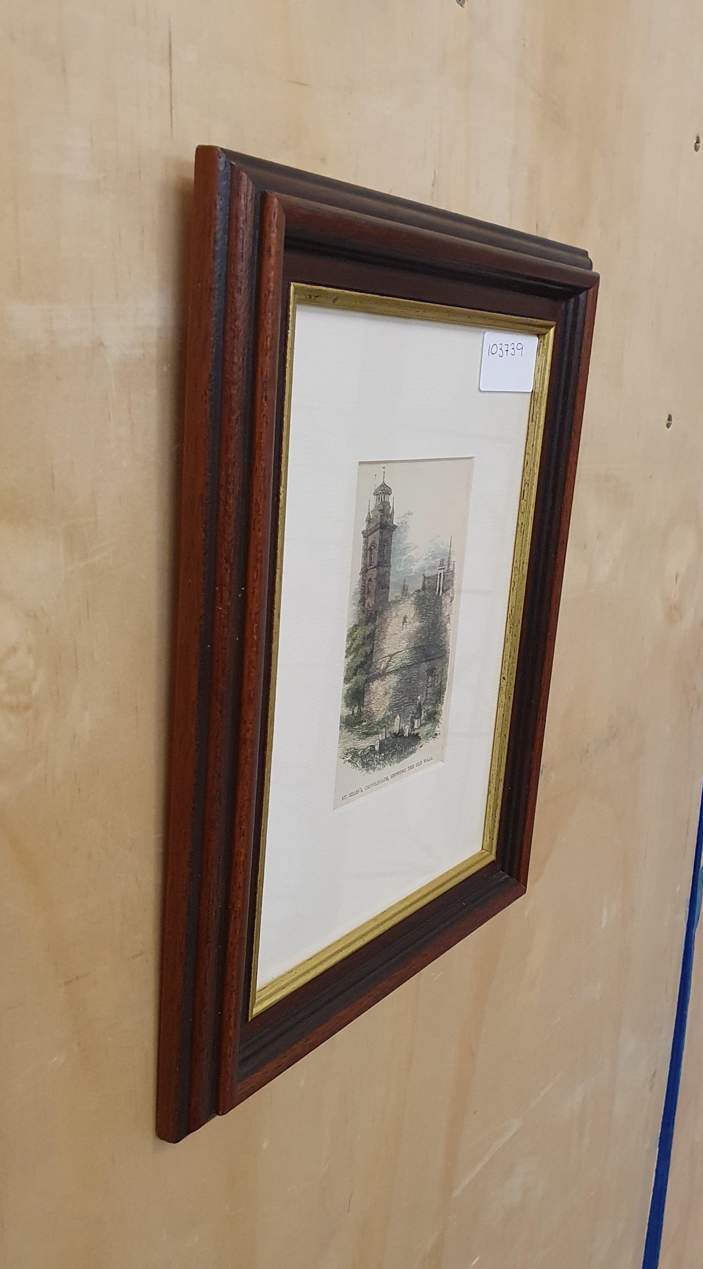 St. Giles, Cripplegate, Showing the Old Wall Vintage Art Print - 103739