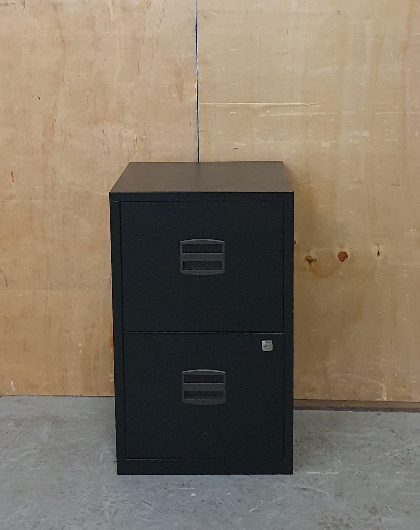 Small Black 2 Drawer Metal Filing Cabinet - 150825-11