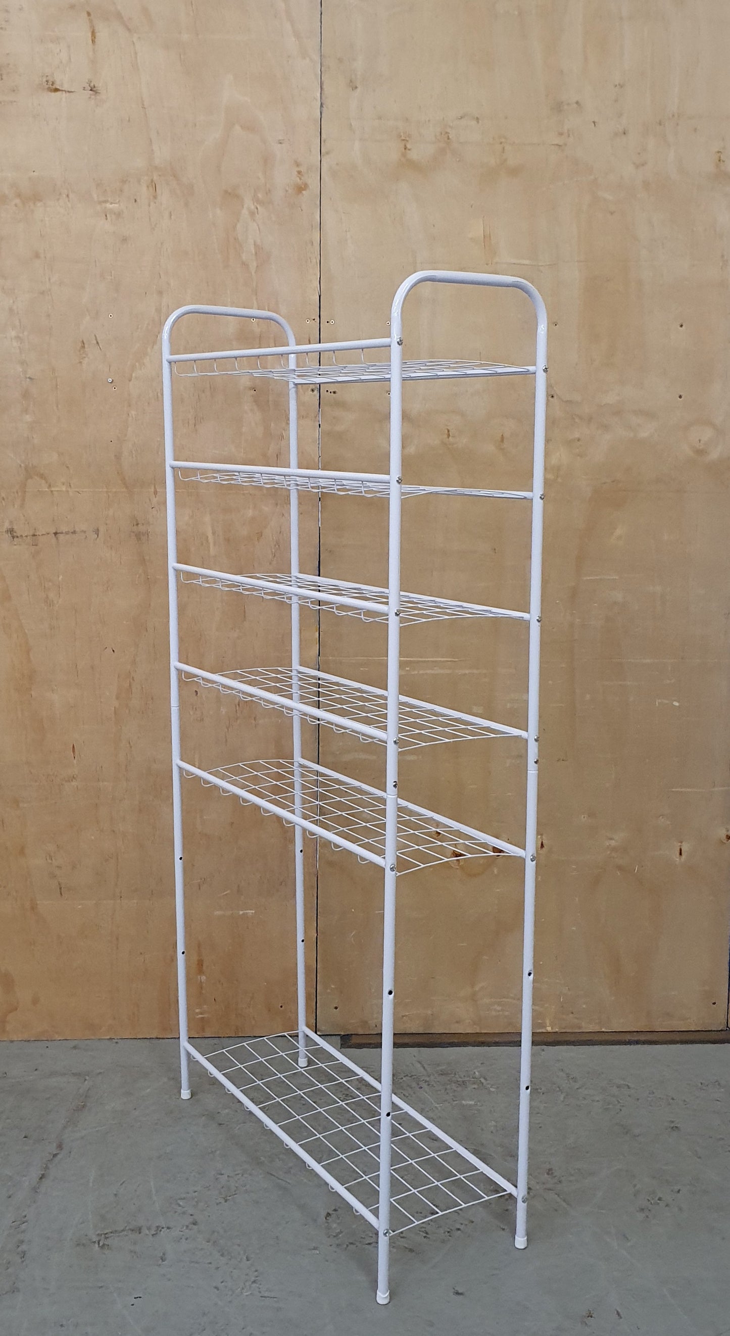 White Metal Tall Shoe Storage - 103718