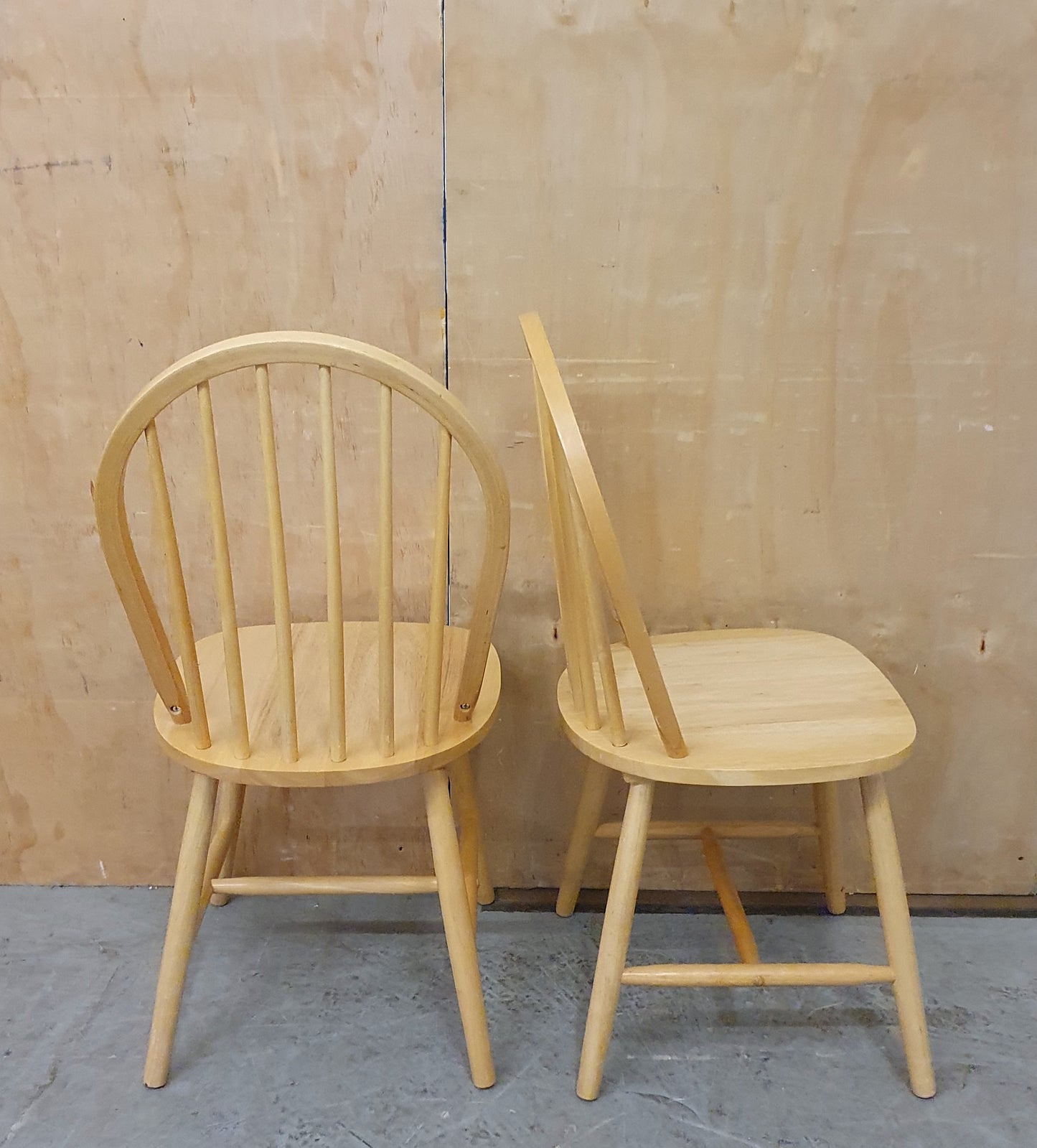 2 Matching Pine Spindle Back Dining Chairs - 104416 / 104417