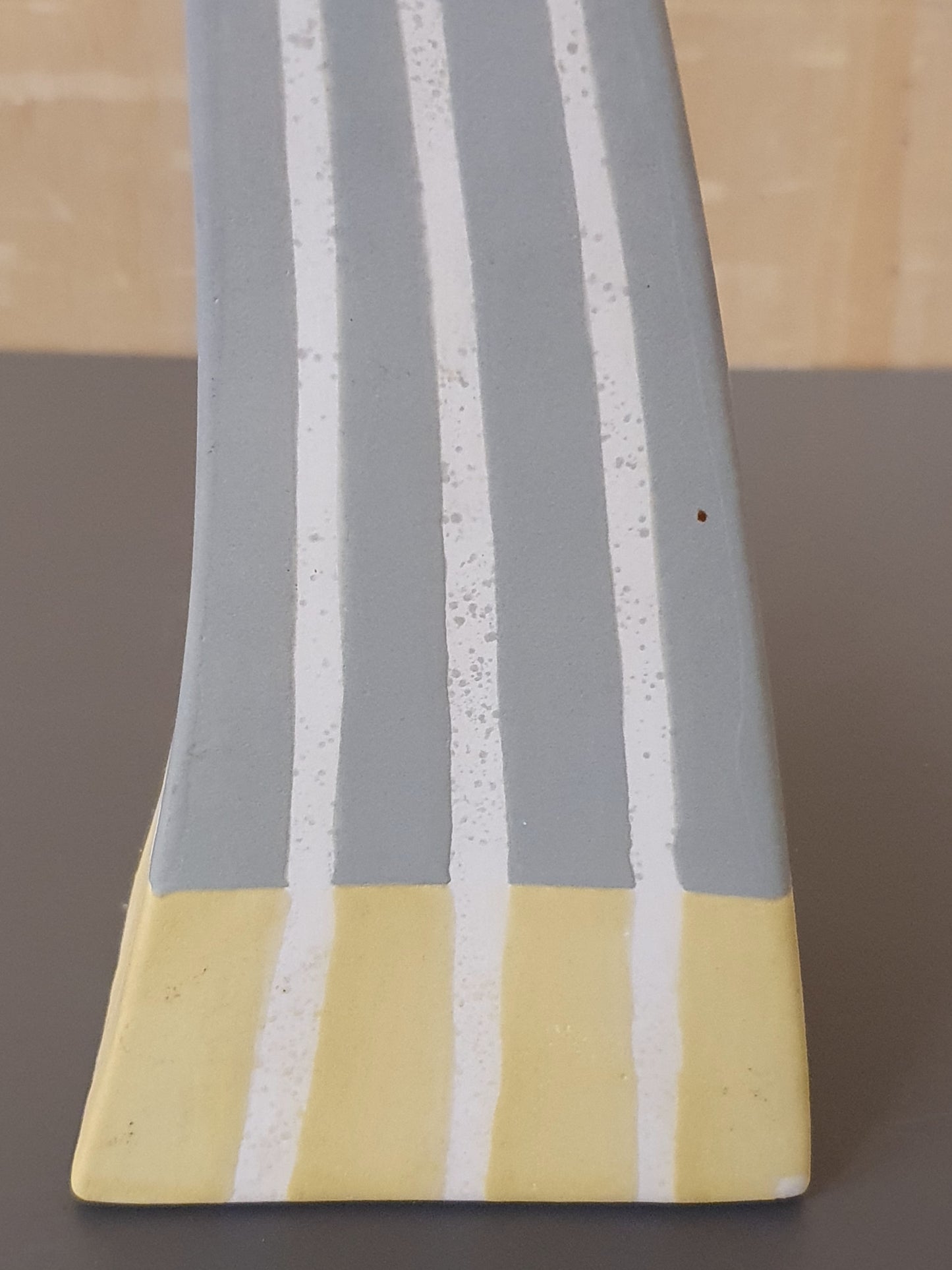 Clay Striped Stem Vase - 010625-11