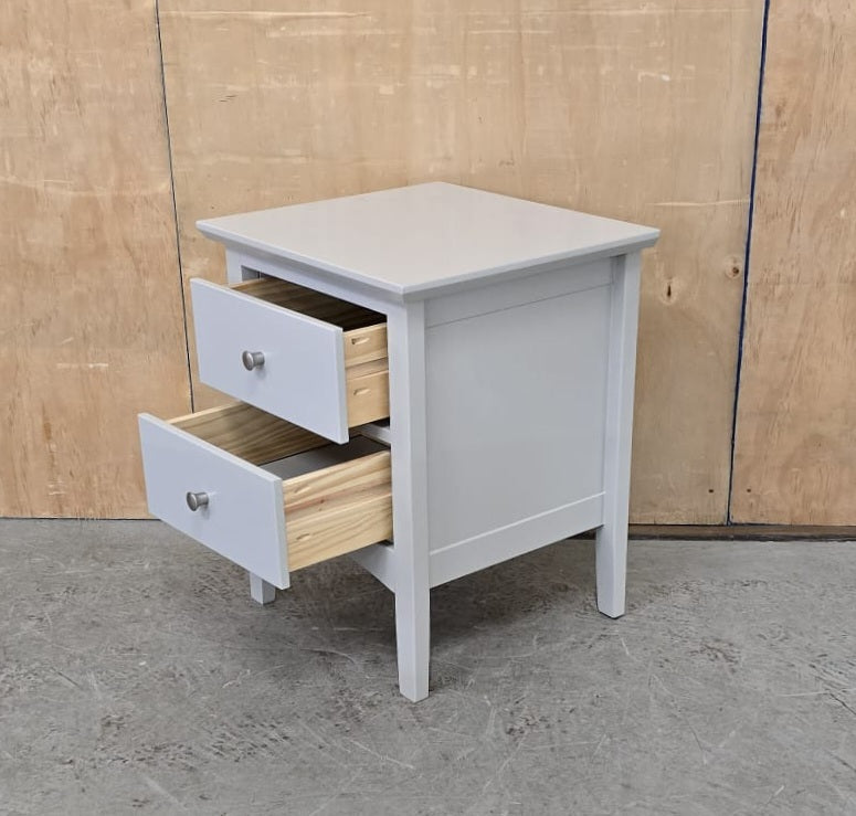 IKEA Single Light Grey Wood 2 Drawer Bedside Cabinet - 104715