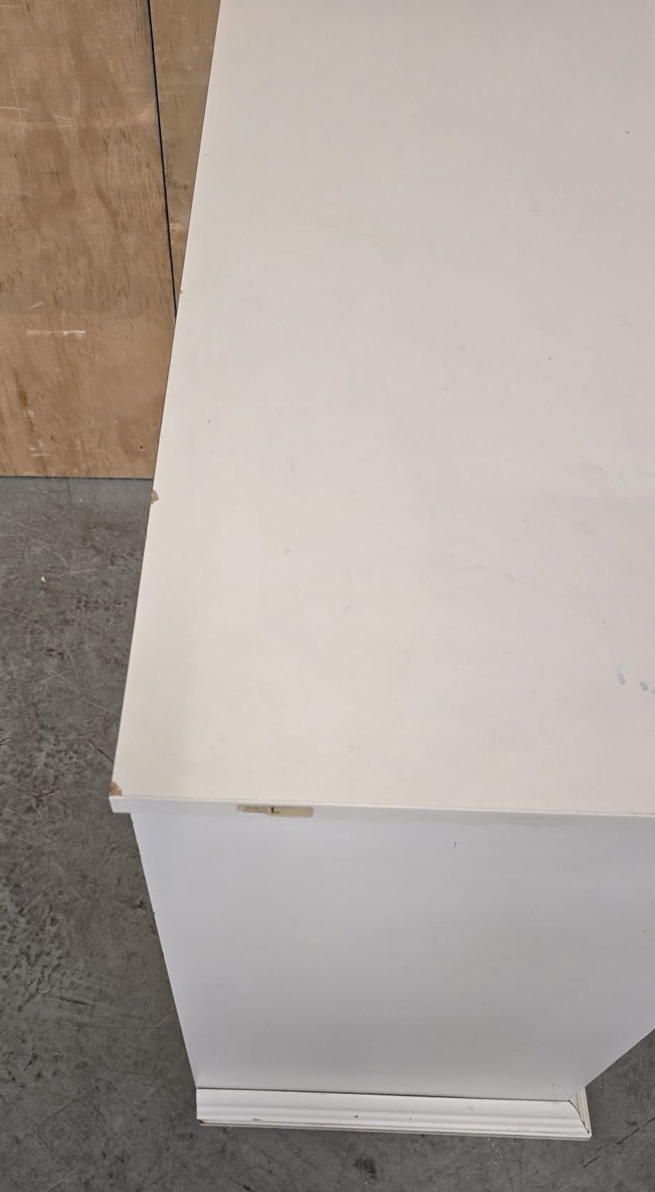 White Wood 4 Drawer Chest of Drawers - 310825-02