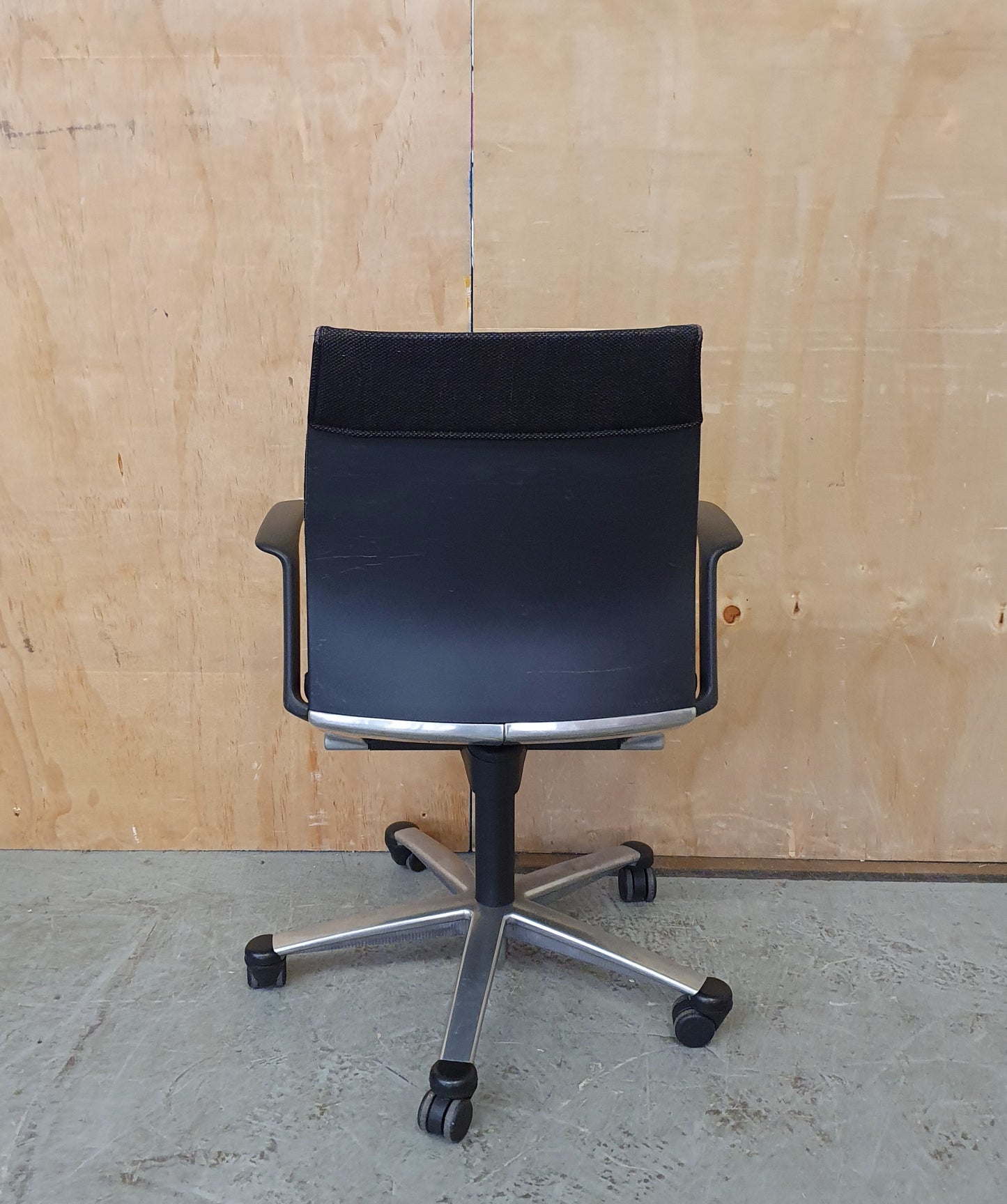 Black Fabric Office Chair on Castor Wheels - 104341