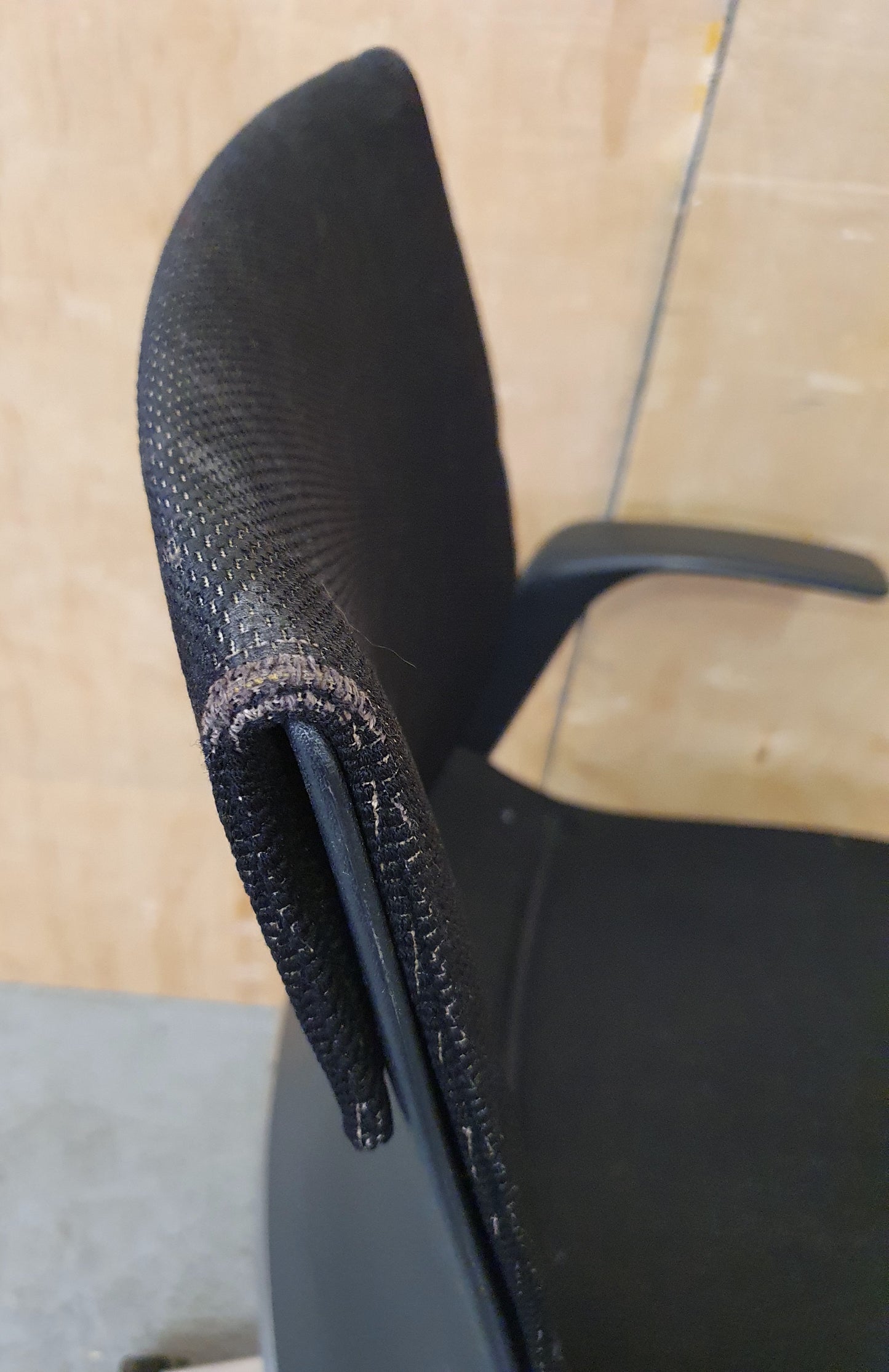 Black Fabric Office Chair on Castor Wheels - 104341