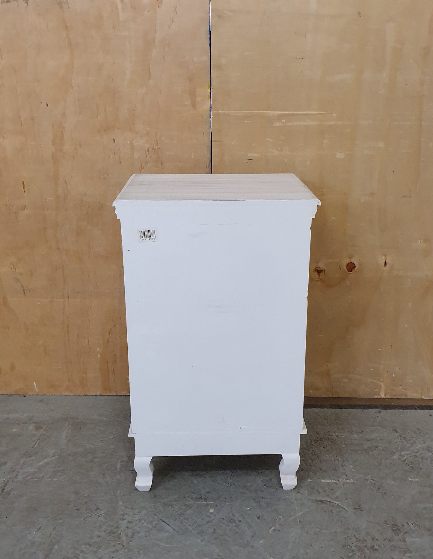 Grey 3 Drawer Bedside Cabinet with Heart Shaped Handles - 104617