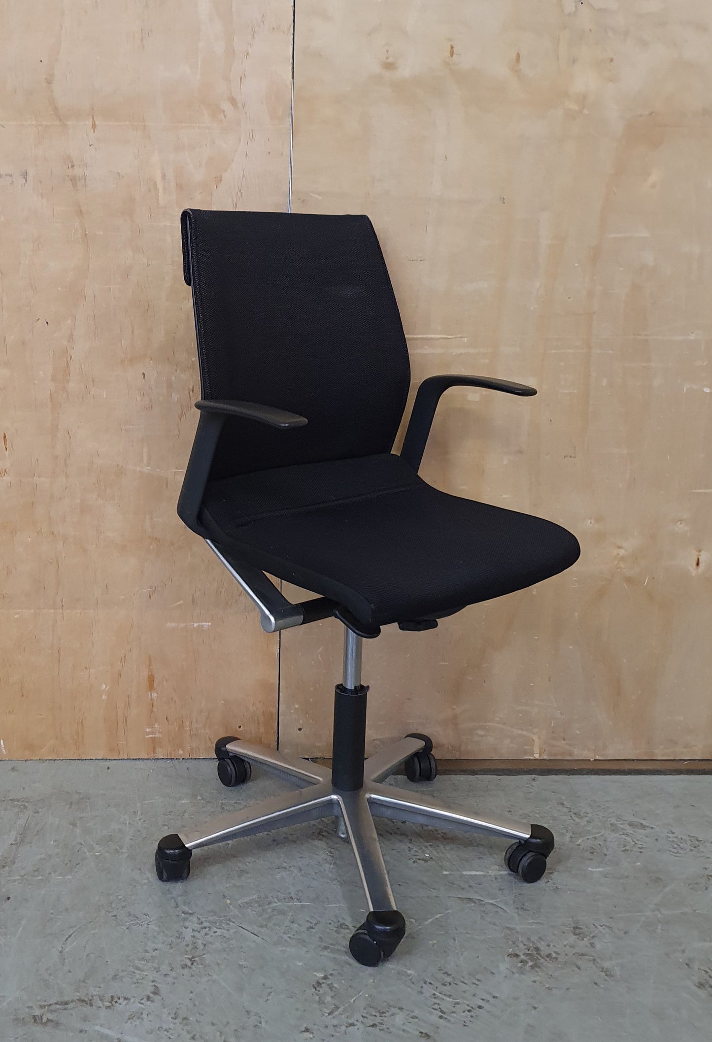 Black Fabric Office Chair on Castor Wheels - 104340