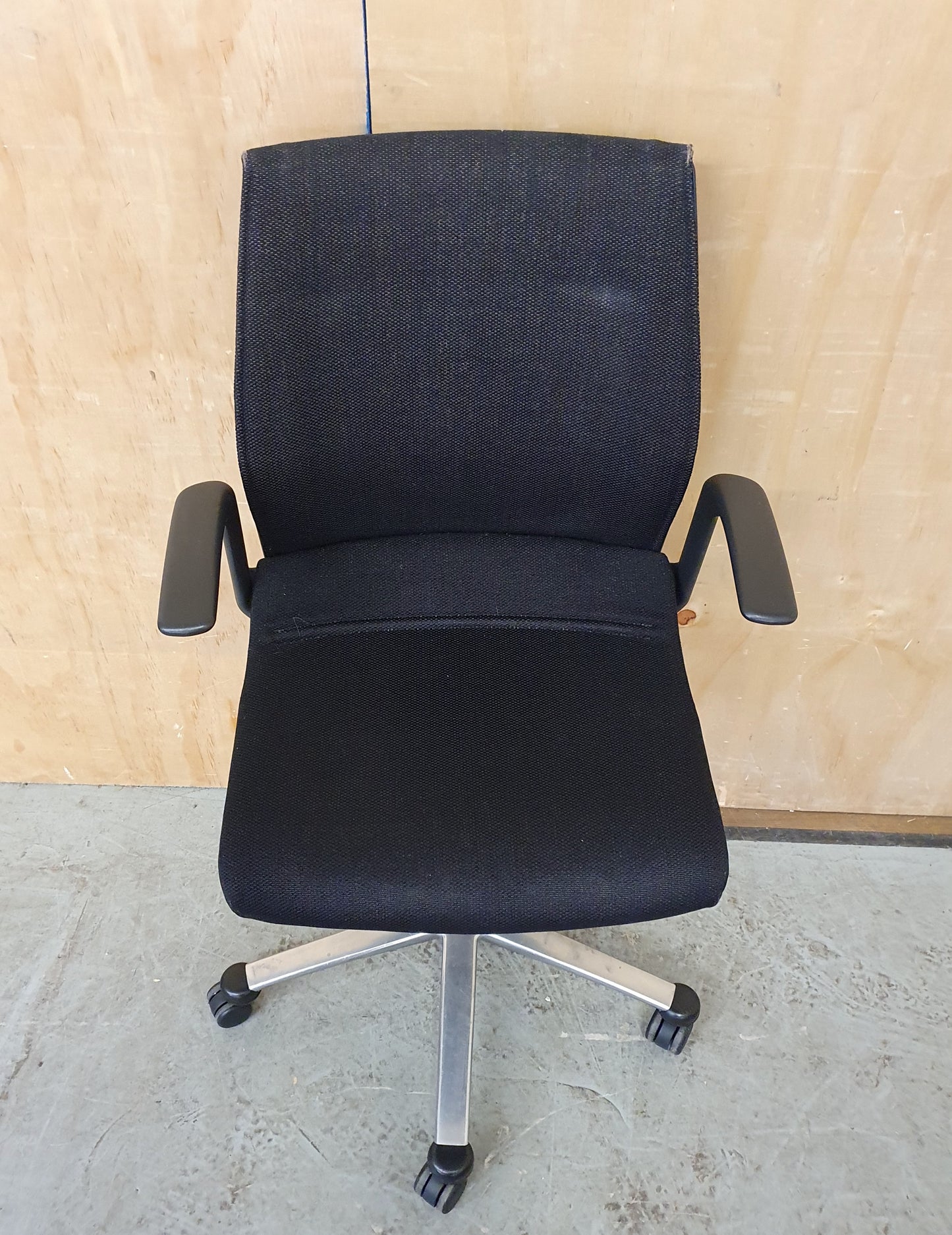 Black Fabric Office Chair on Castor Wheels - 104340