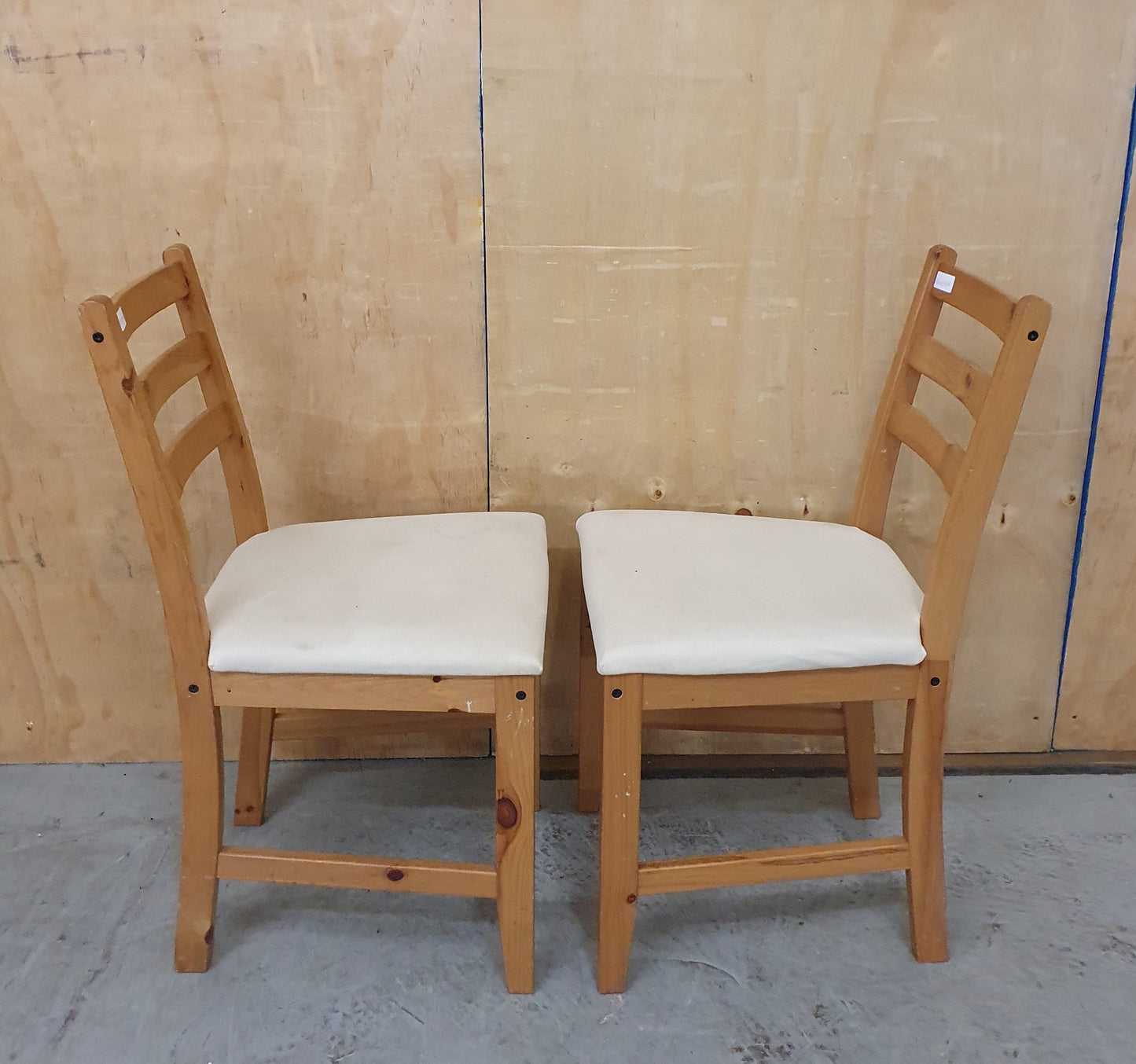 IKEA Matching Pair of Wooden Dining Chairs - EL103877 / EL103878