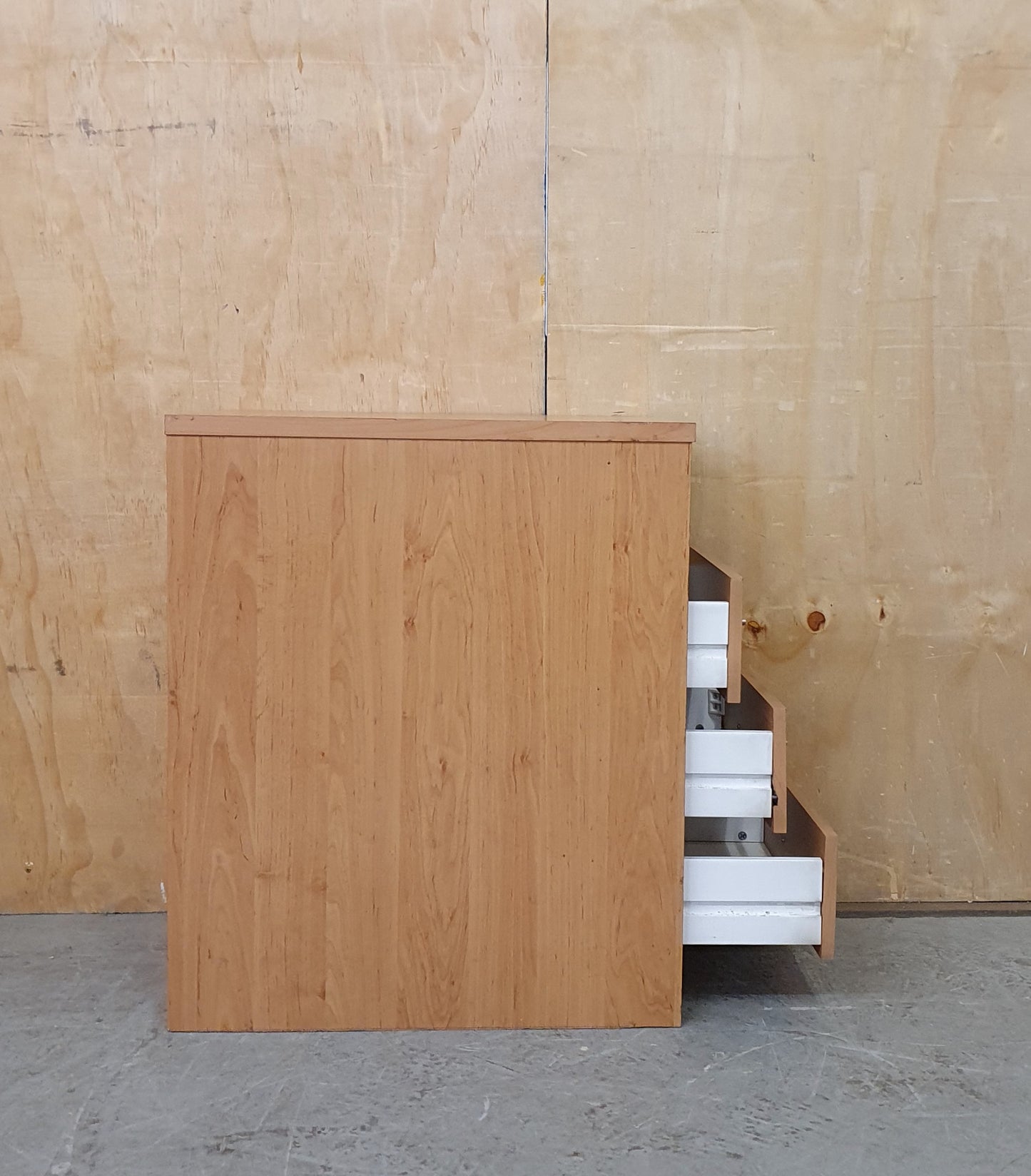 Single Bedside Cabinet with 3 Drawers and Open Section - EL104403