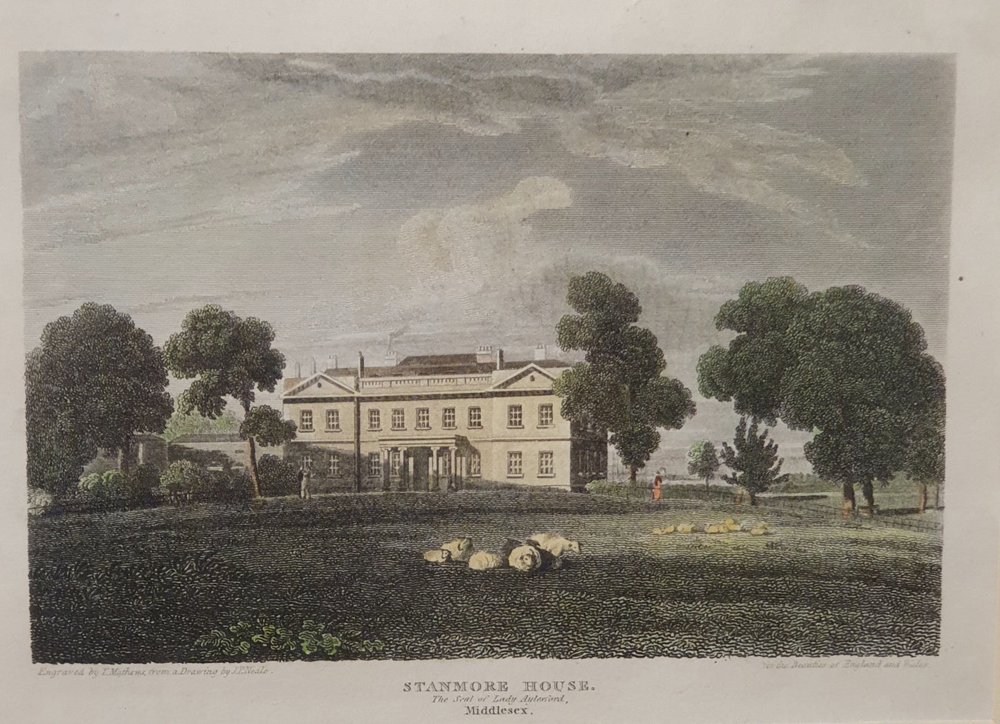 Stanmore House, Middlesex Art Print in Wooden Frame - 103758