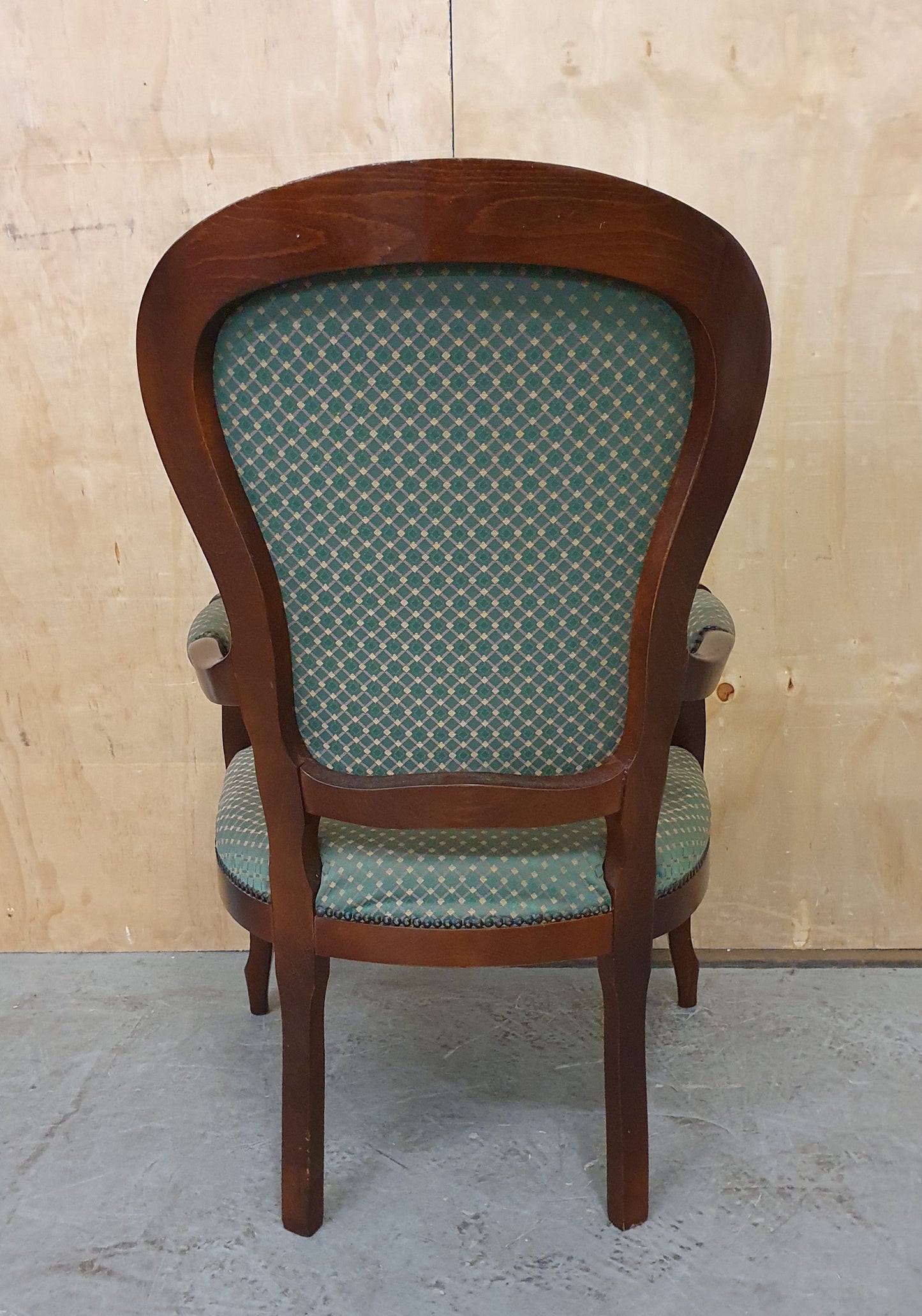 Vintage Mahogany Frame Accent Armchair - 104898