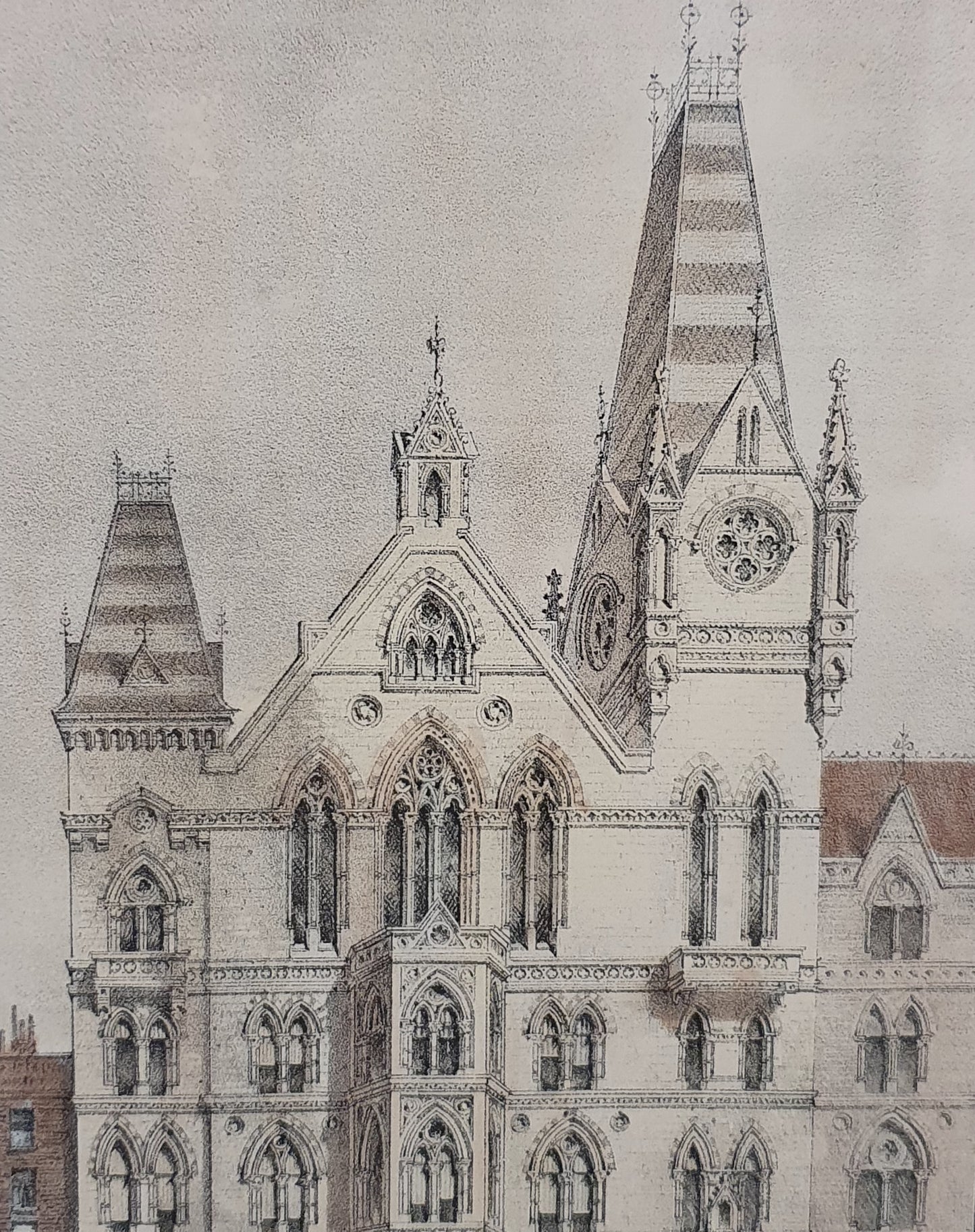 The Congregational Meorial Hall, Farringdon Street Vintage Art Print - 103773