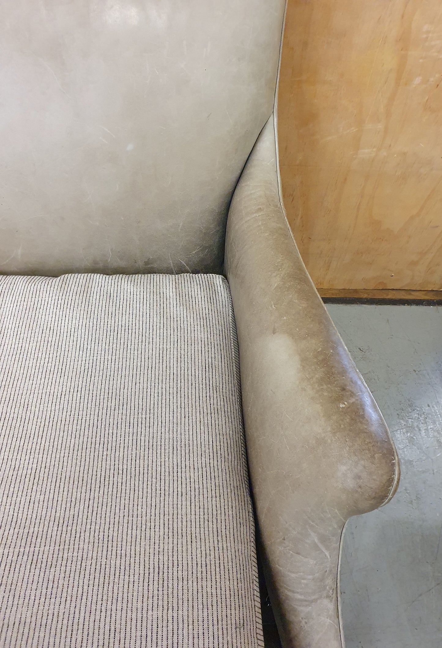 Grey Leather 2 Seater Modern Sofa with Removable Cushioned Seat - 103933