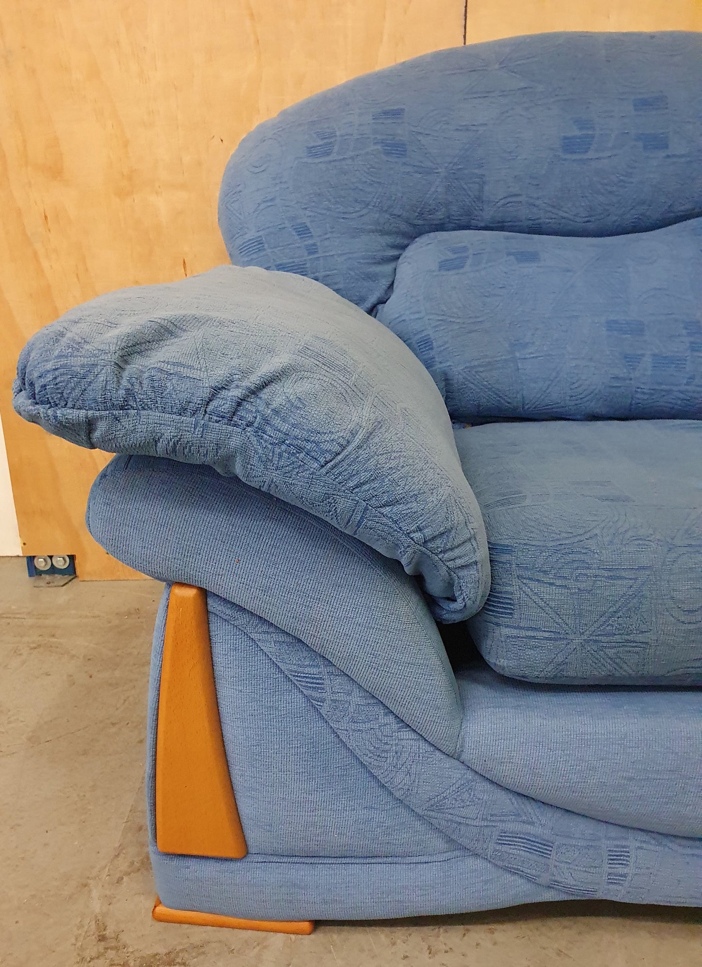 Blue Armchair with Removable Armrests and Backrest - 104156