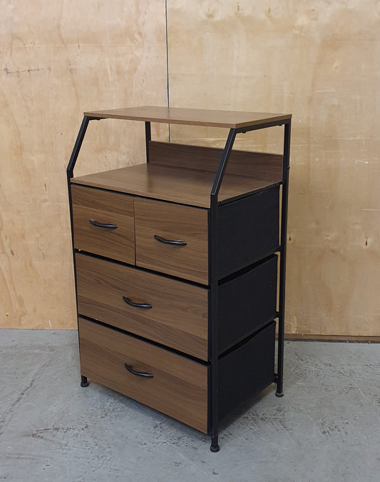 Small Storage Unit with 4 Canvas Lined Removable Drawers - 104779