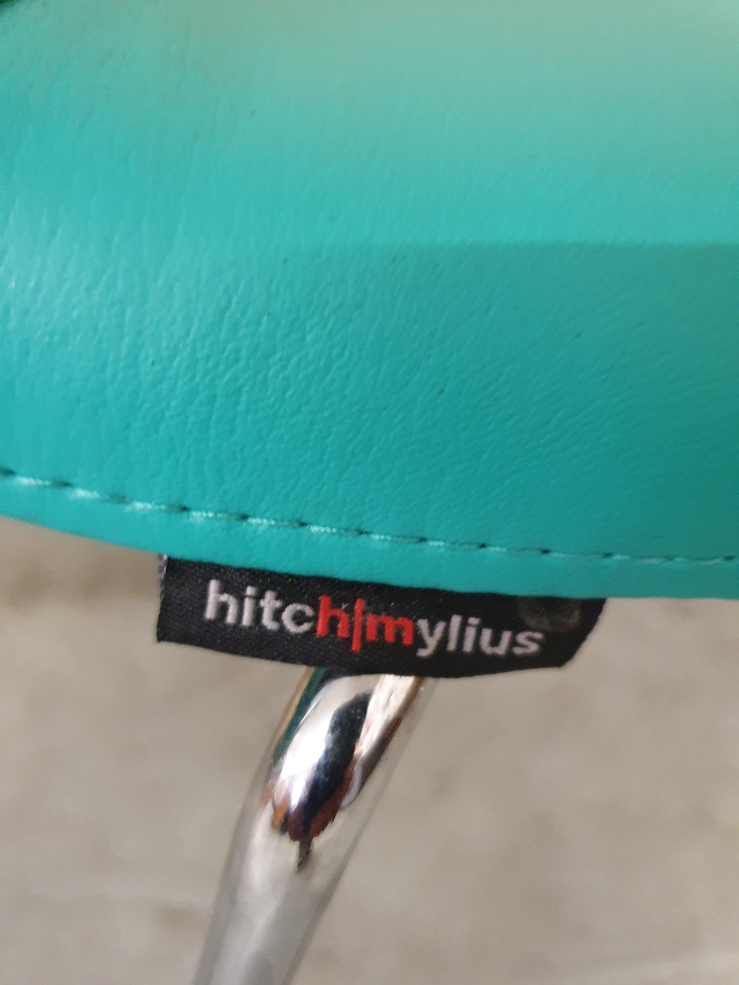 HITCHMYLIUS 2 Matching Turquois Soft Leather Chairs - EL104088 / EL104099