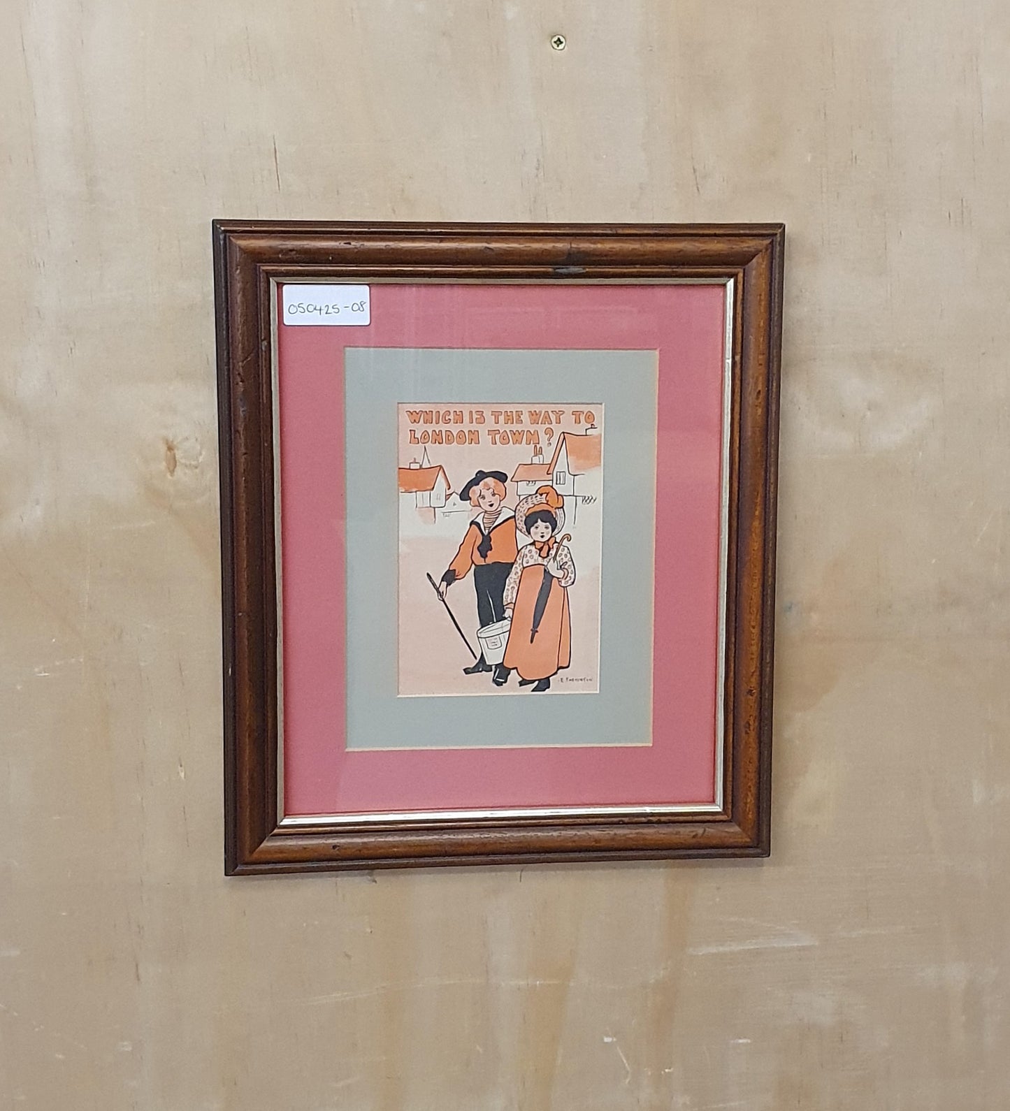 "Which is the way to London Town" Art Print in Frame - 050425-08