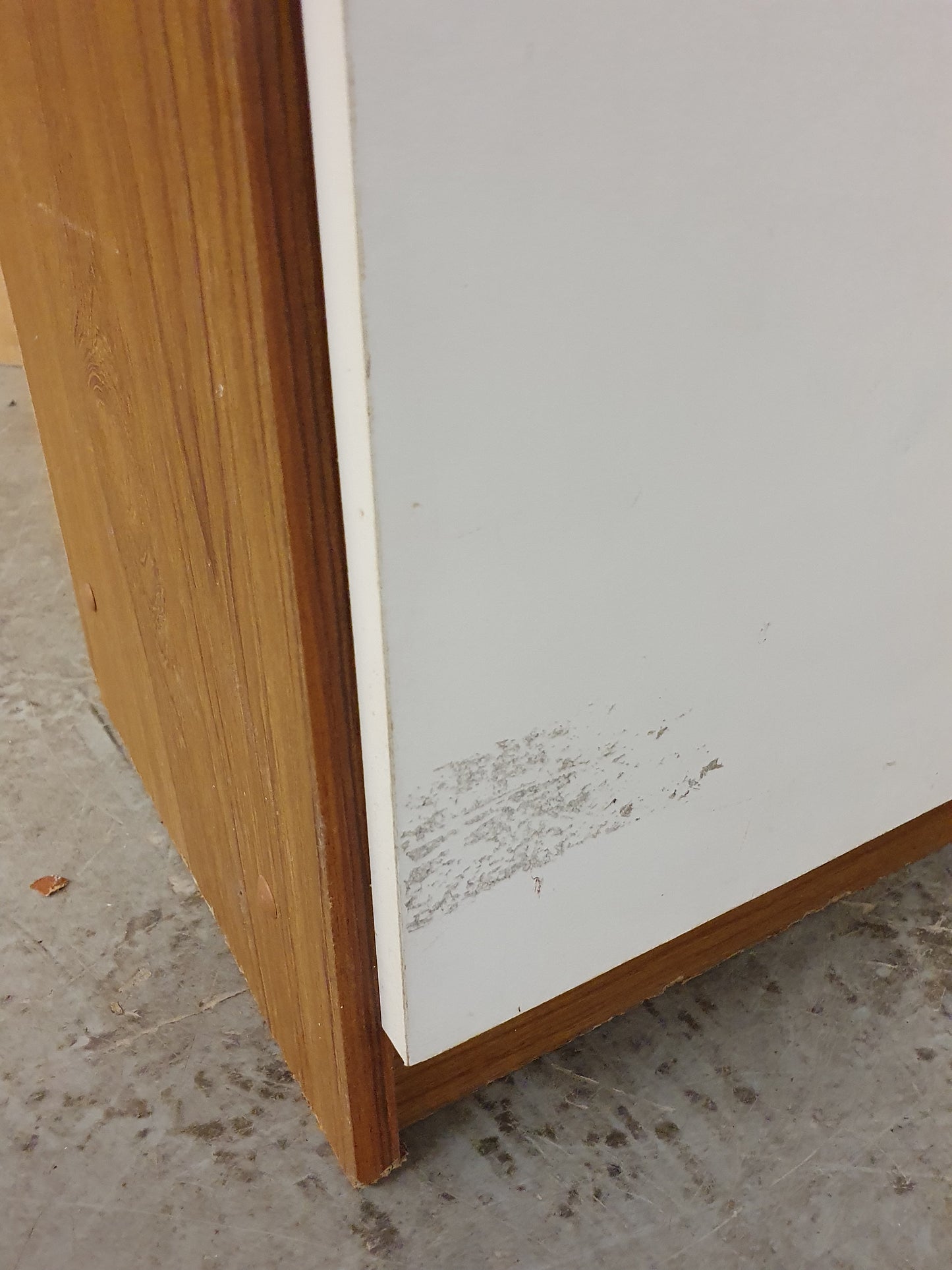 Slim Wood Wardrobe with 2 Doors and Central Drawer - 104598