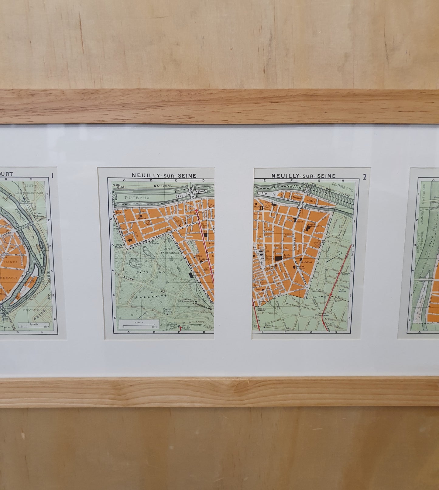 French Map in Wooden Frame - 050425-04