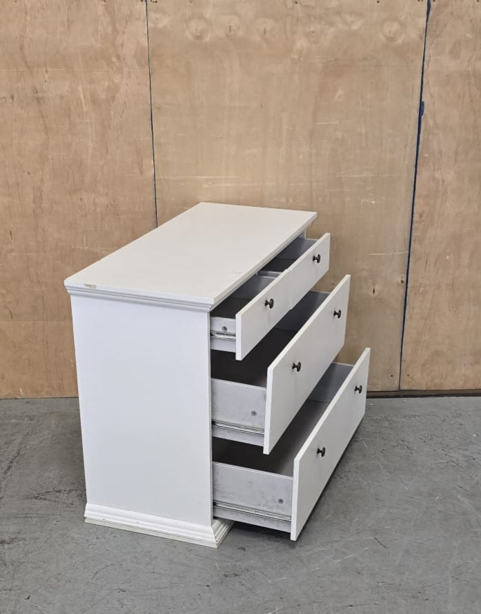 White Wood 4 Drawer Chest of Drawers - 310825-02