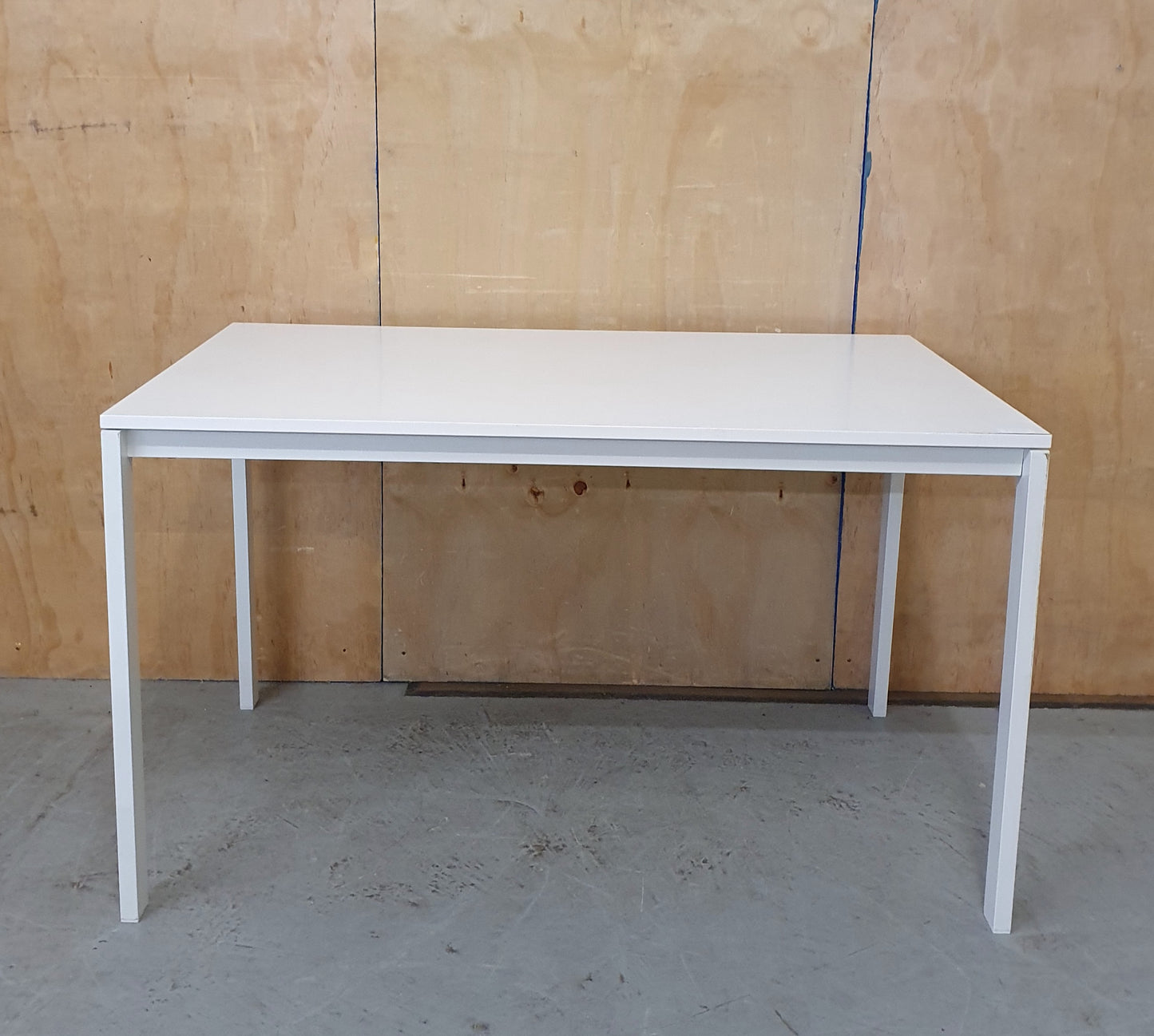 Large White Wood Dining Table with Slim Legs - 103892
