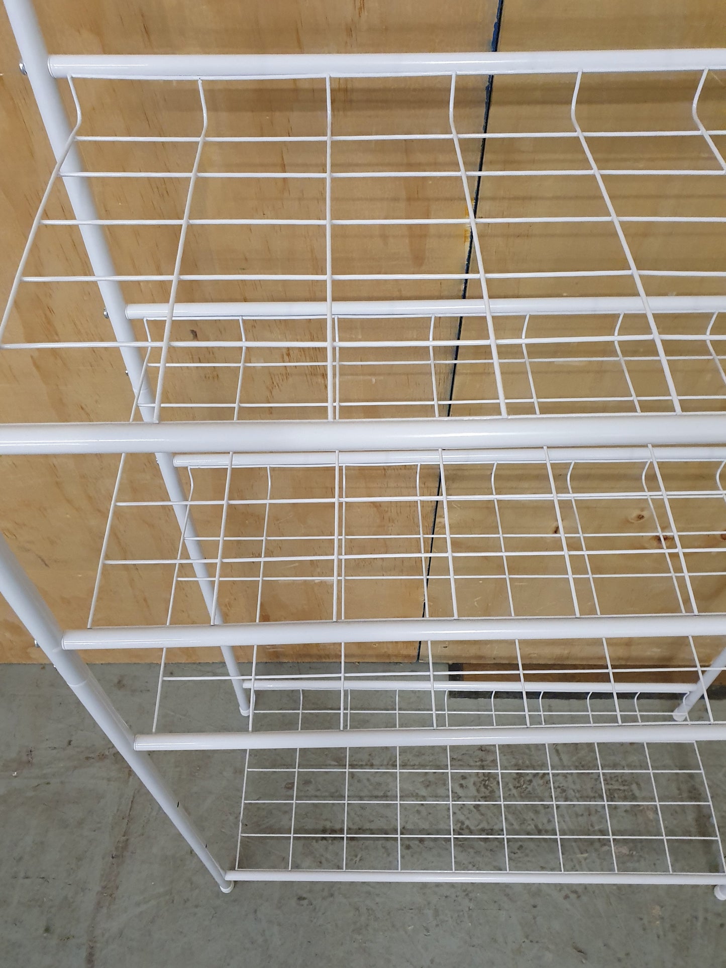 White Metal Tall Shoe Storage - 103718