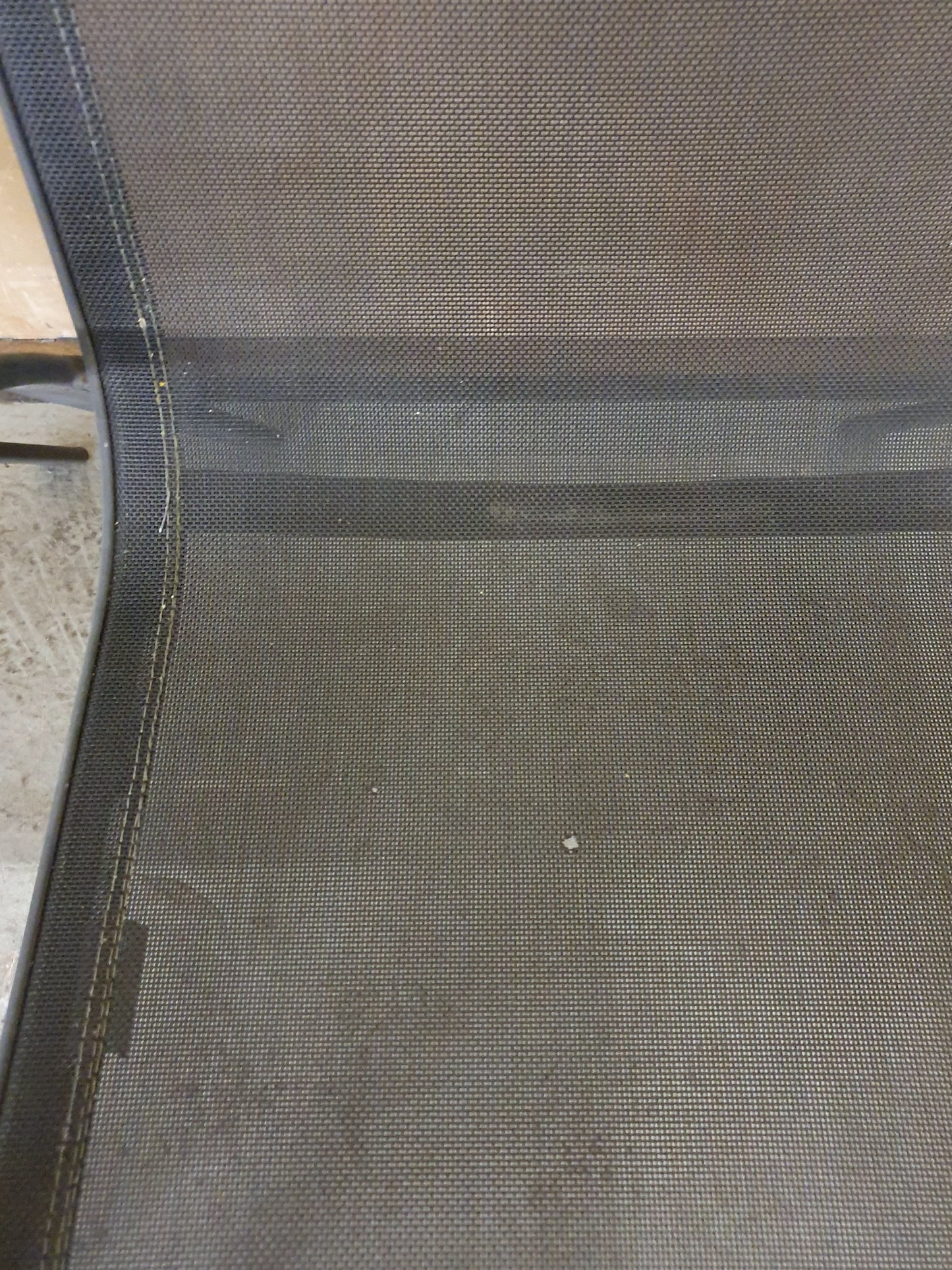 2 Matching Dark Grey Mesh Stackable Garden Chairs with Metal Frame - EL104446 / EL104447