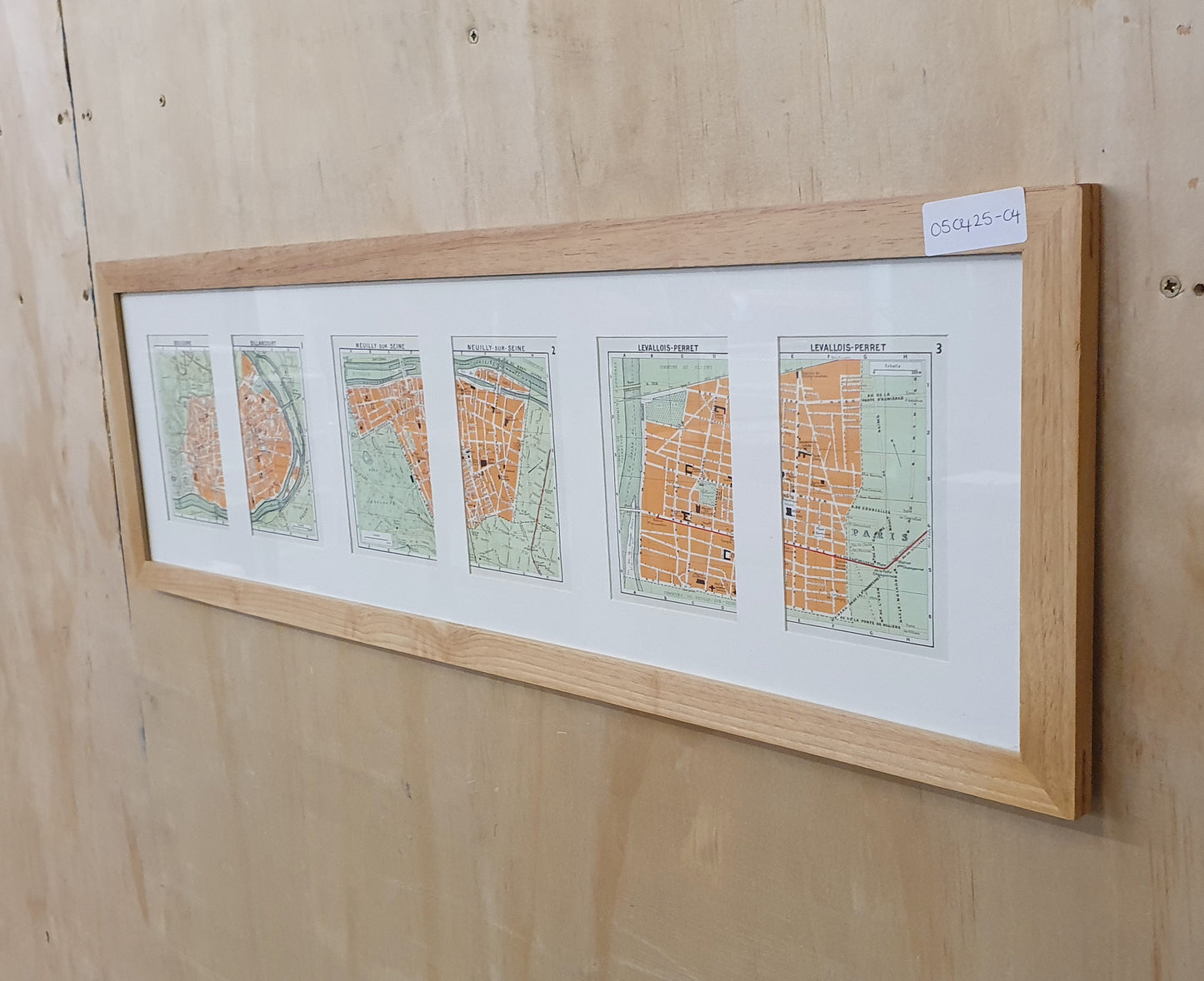 French Map in Wooden Frame - 050425-04