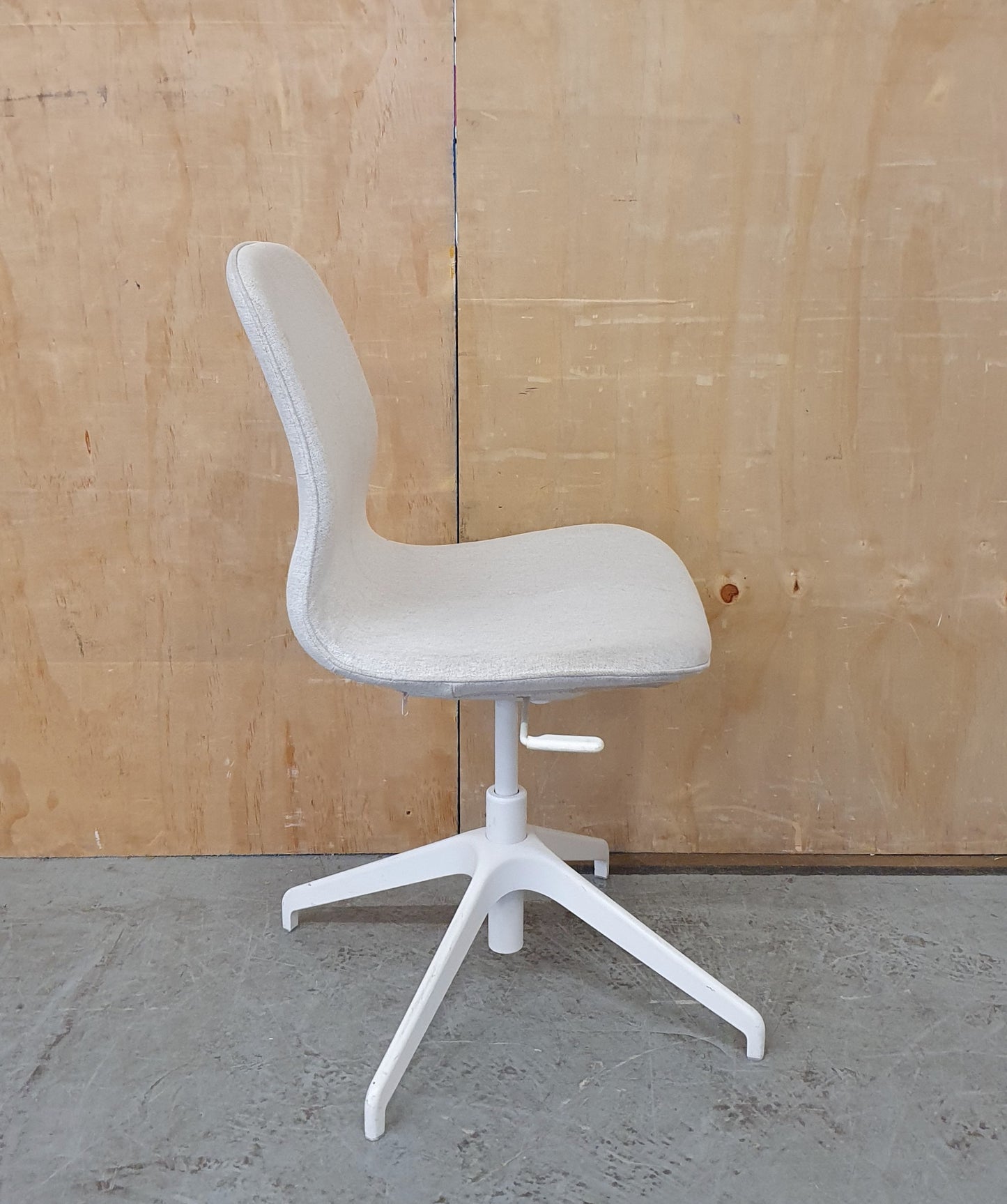 IKEA LÅNGFJÄLL Off White Fabric Office Chair - 104343