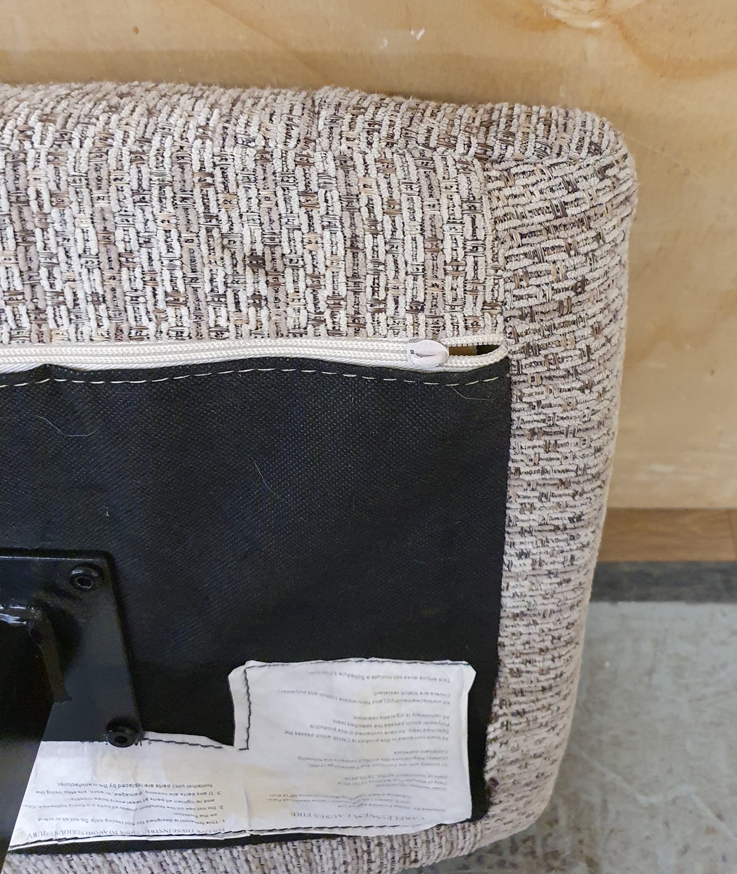 4 Wooden Leg Footstool with Removable Seat Cover - EL103947