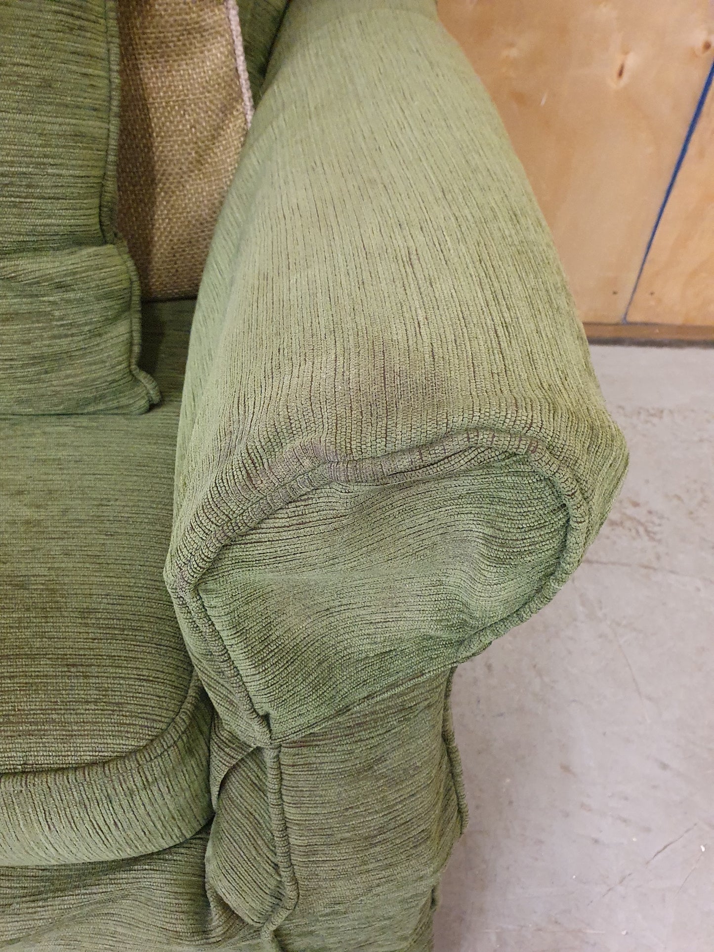 Green Fabric Armchair on Wheels - 104897