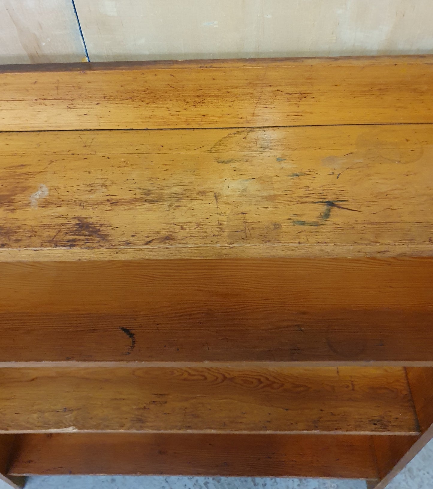 Vintage Small Wooden Bookcase with 4 Shelves - 103918