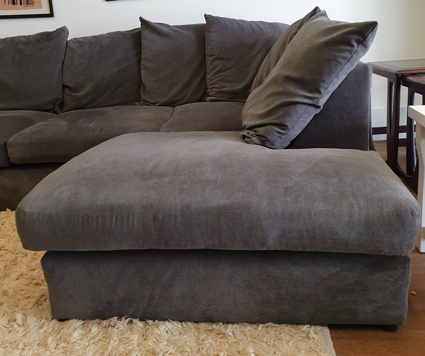 Grey Modern Soft Fabric L-Shape Sofa - 103679