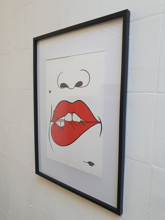 EmeldaMade "The Golden Grill Series - Lip Bite" Art Print - 011024-02