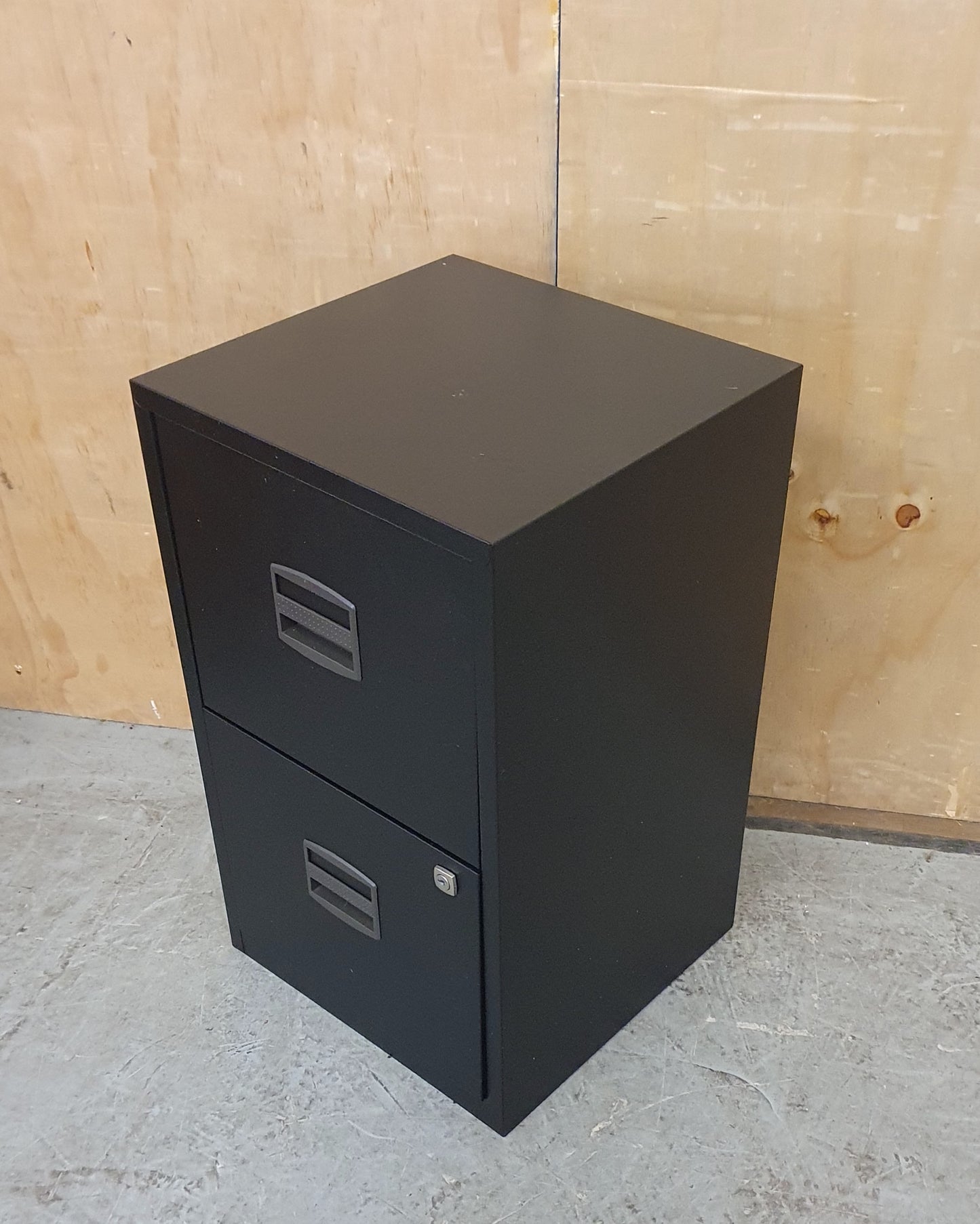Small Black 2 Drawer Metal Filing Cabinet - 150825-11