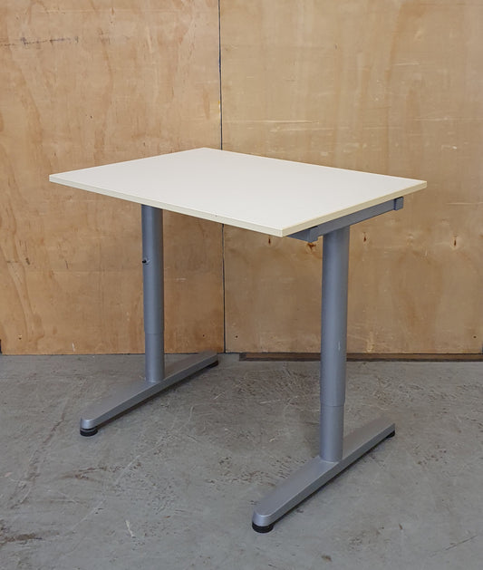 Small White Desk with Chrome Legs - EL104918