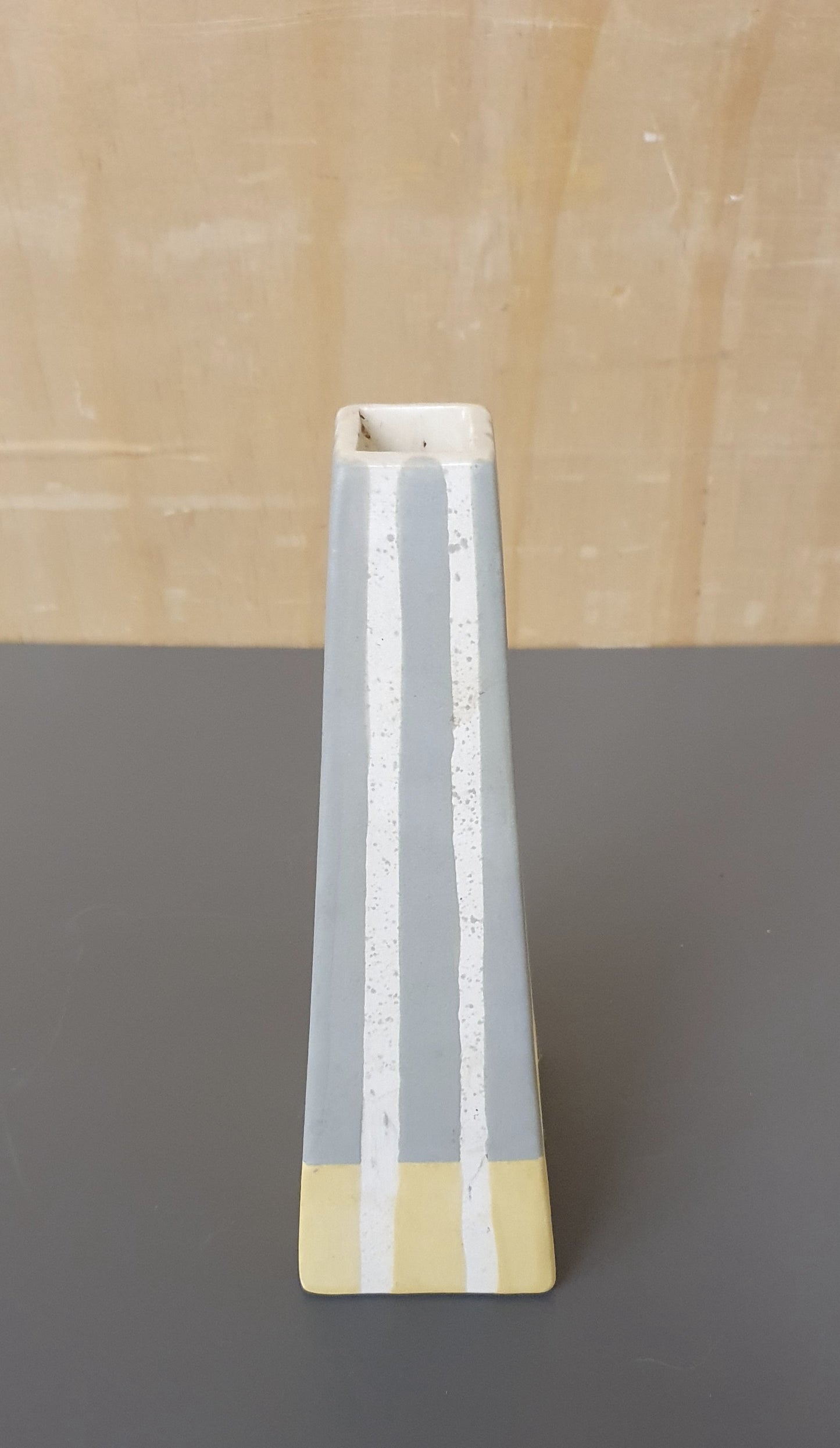 Clay Striped Stem Vase - 010625-11