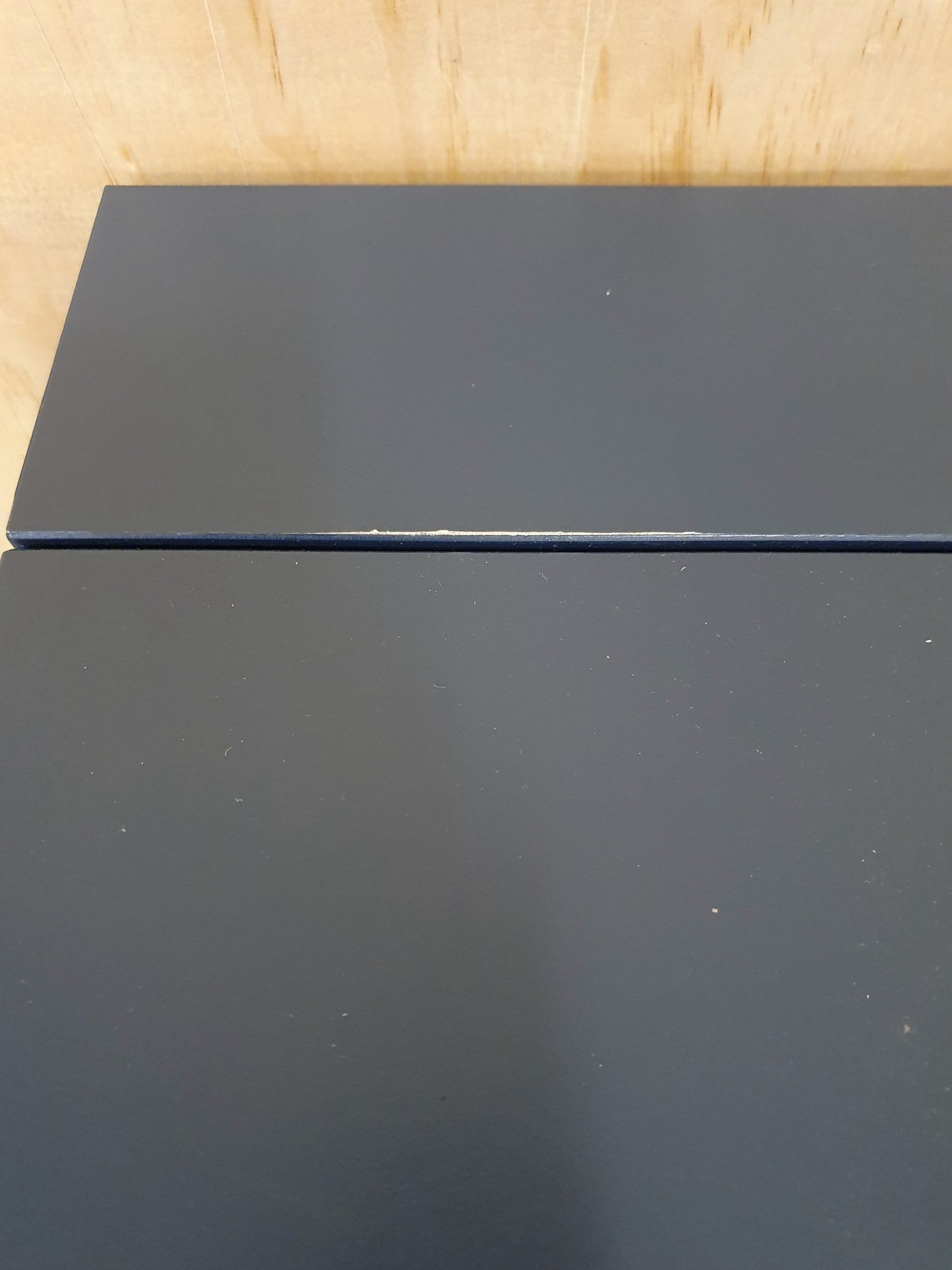 IKEA ALEX Navy Blue Desk with Back Panel Section and 2 Drawers - 103908